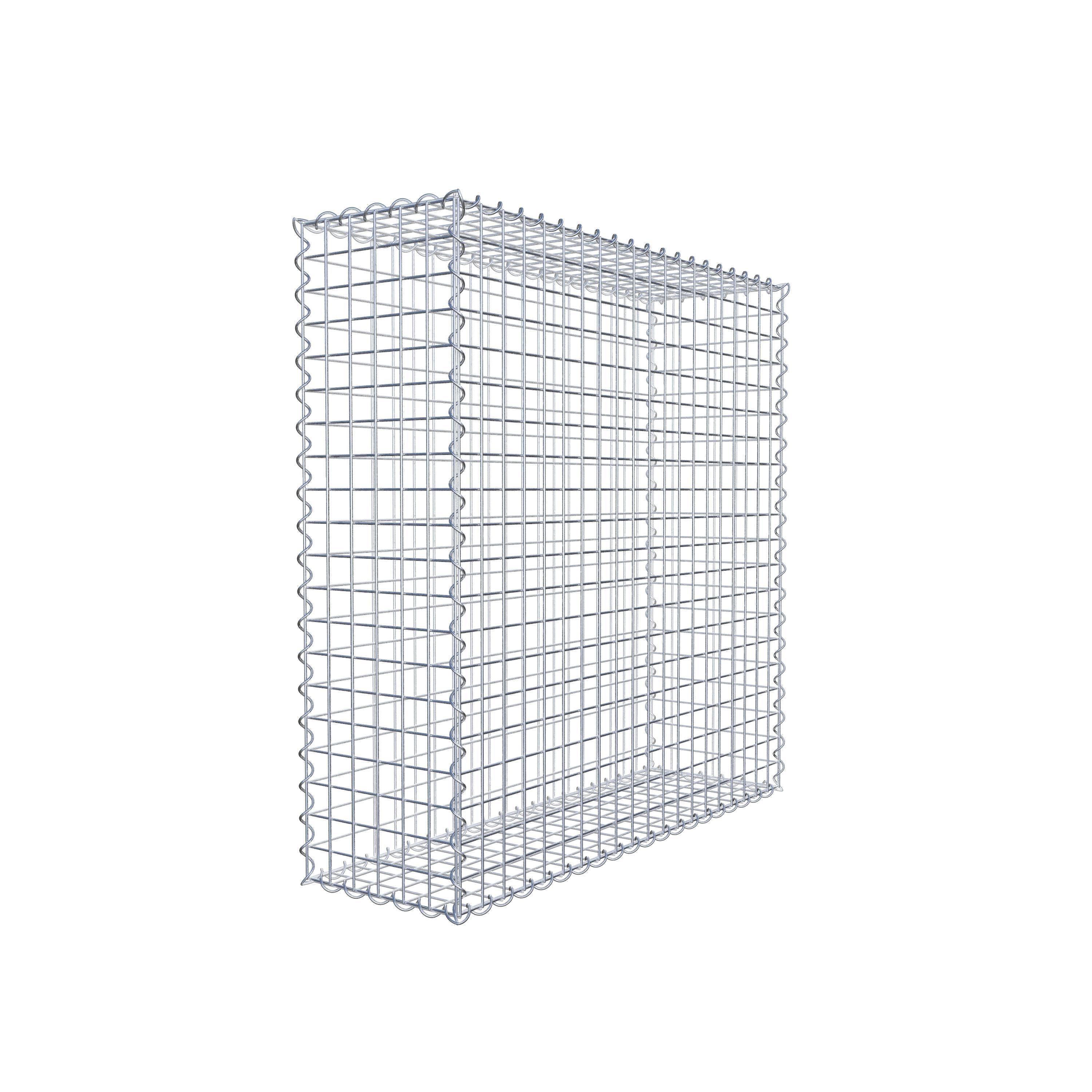 Gabion 100 cm x 100 cm x 30 cm (L x H x D), maskstorlek 5 cm x 5 cm, spiral