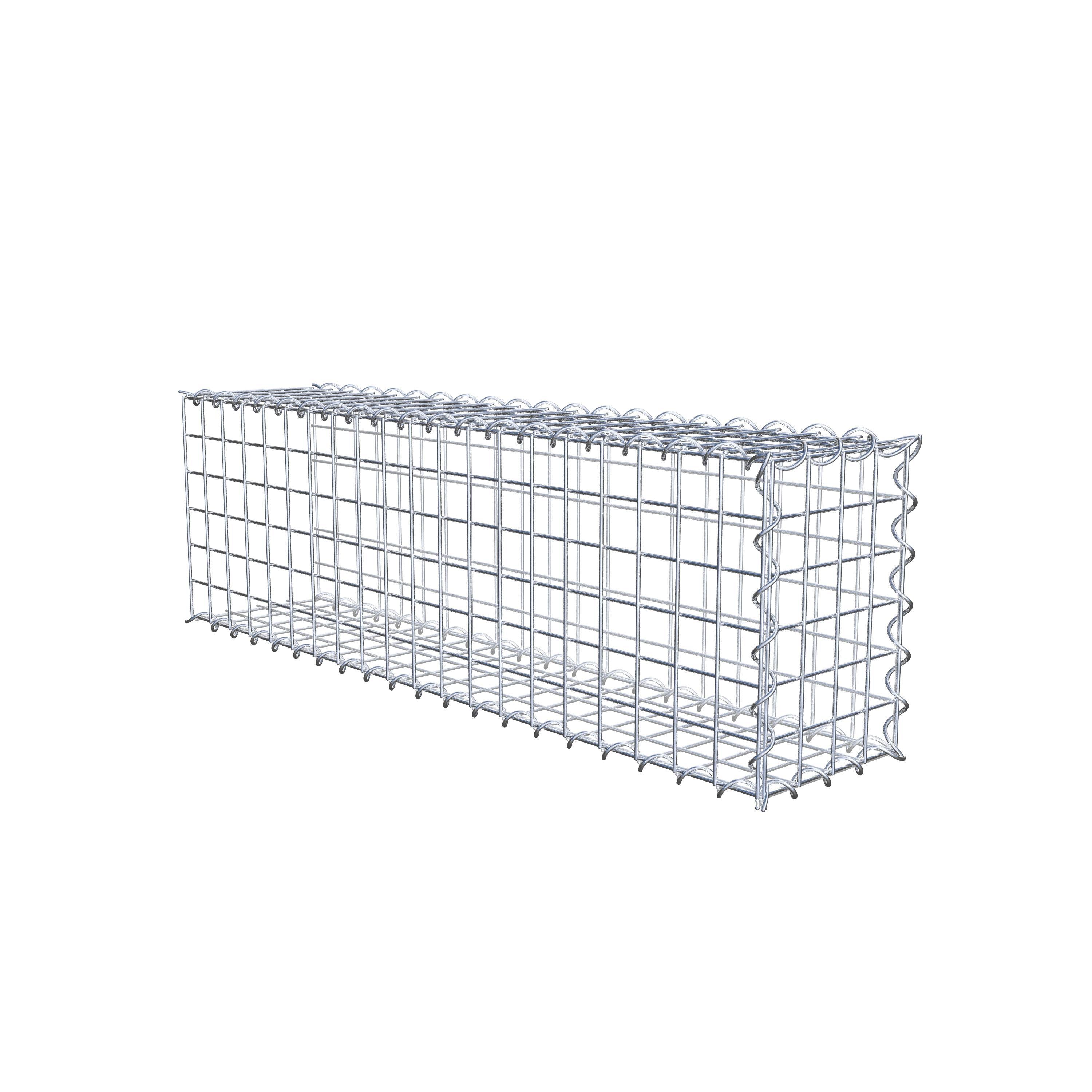 Påväxt gabion typ 2 100 cm x 30 cm x 20 cm (L x H x D), maskstorlek 5 cm x 5 cm, spiral