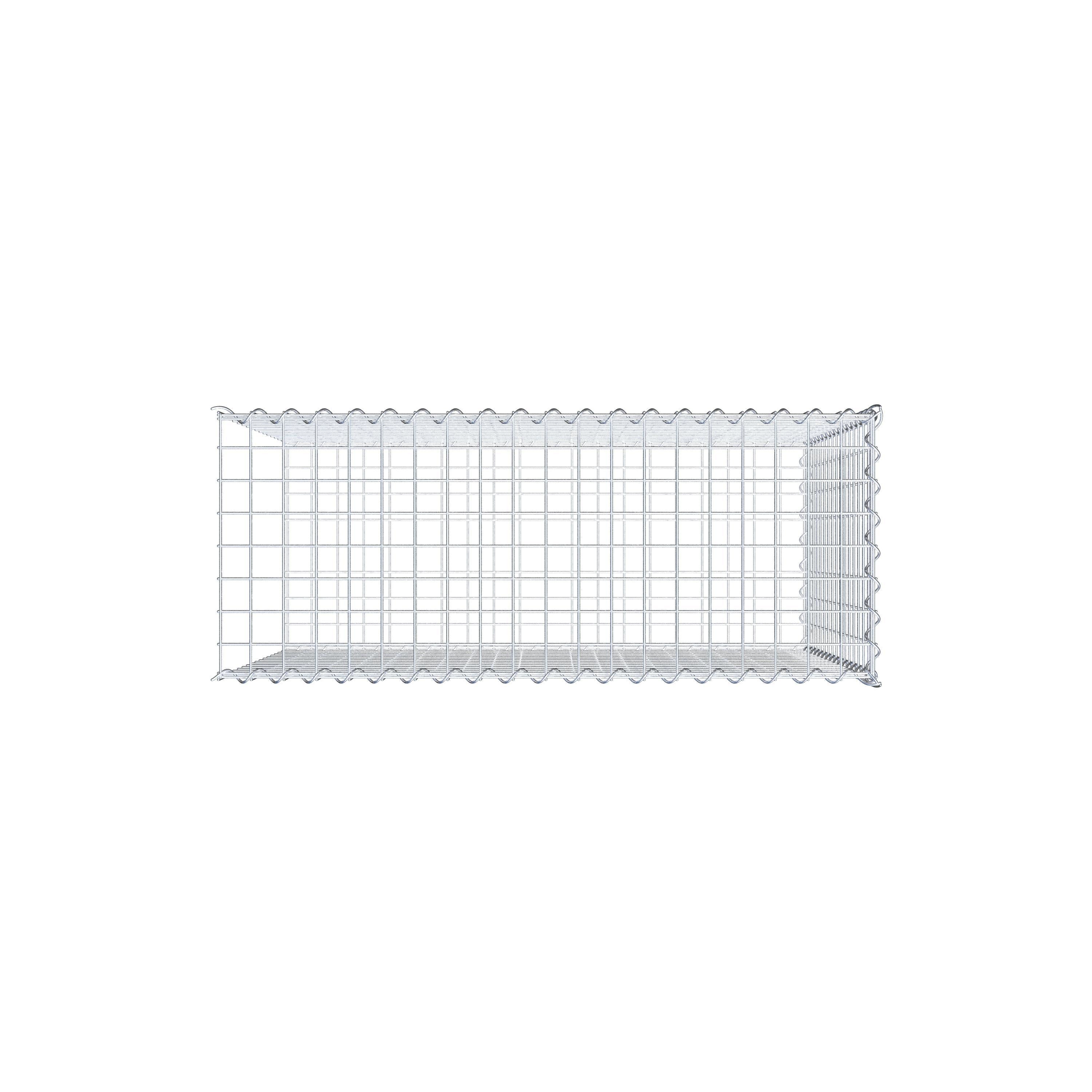 Påväxt gabion typ 2 100 cm x 80 cm x 40 cm (L x H x D), maskstorlek 5 cm x 5 cm, spiral