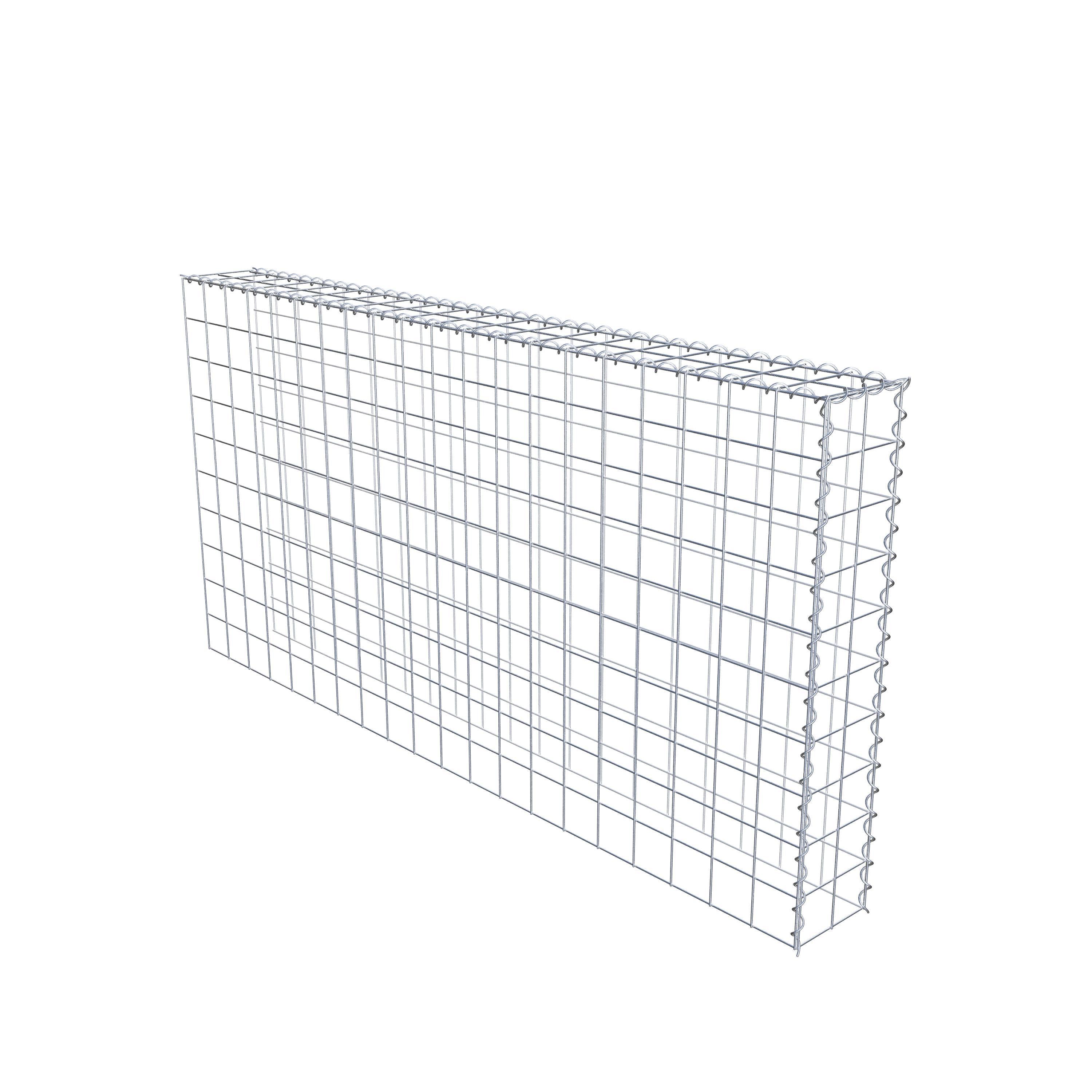 Påväxt gabion typ 4 200 cm x 100 cm x 20 cm (L x H x D), maskstorlek 10 cm x 10 cm, spiral