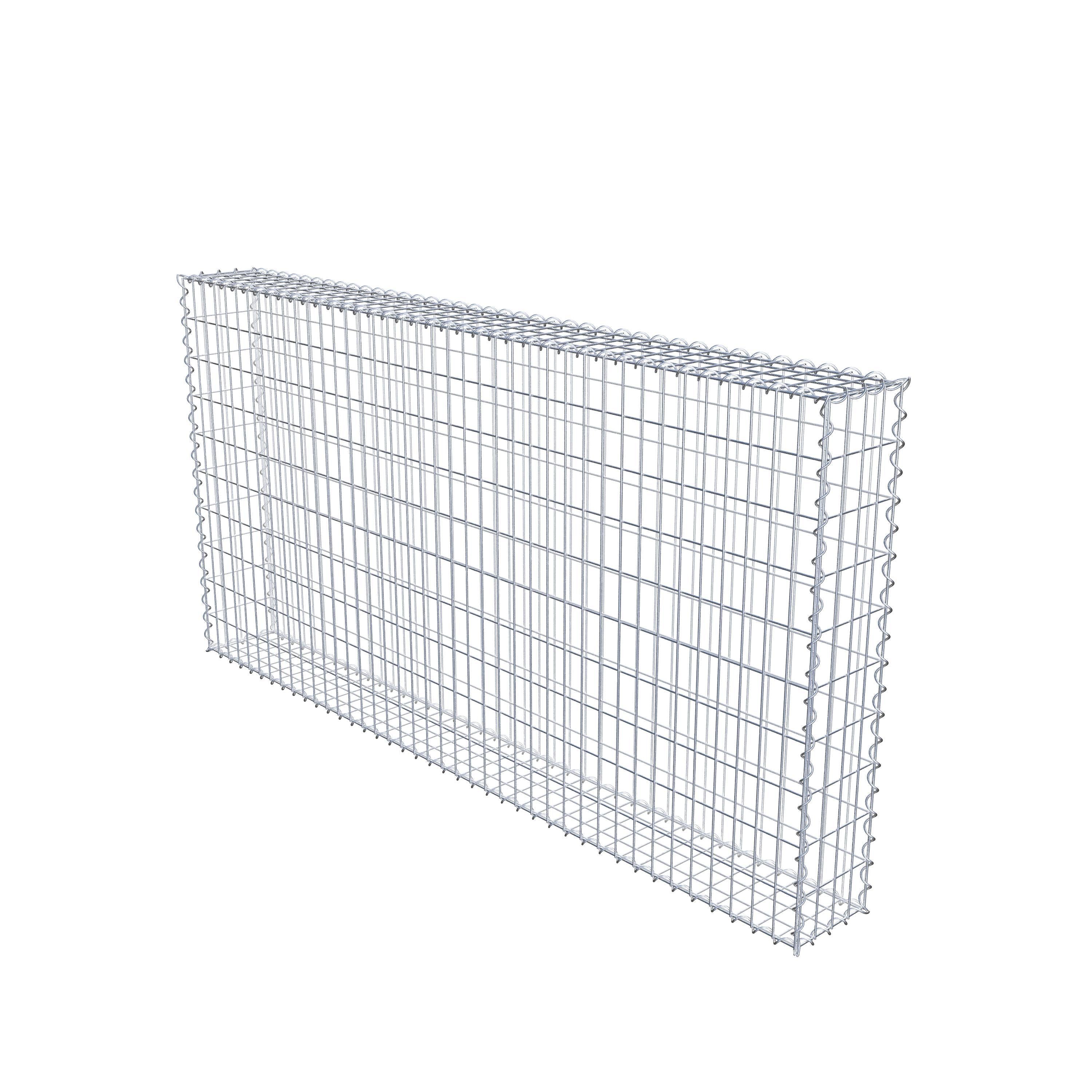 Gabion 200 cm x 100 cm x 20 cm (L x H x D), maskstorlek 5 cm x 10 cm, spiral