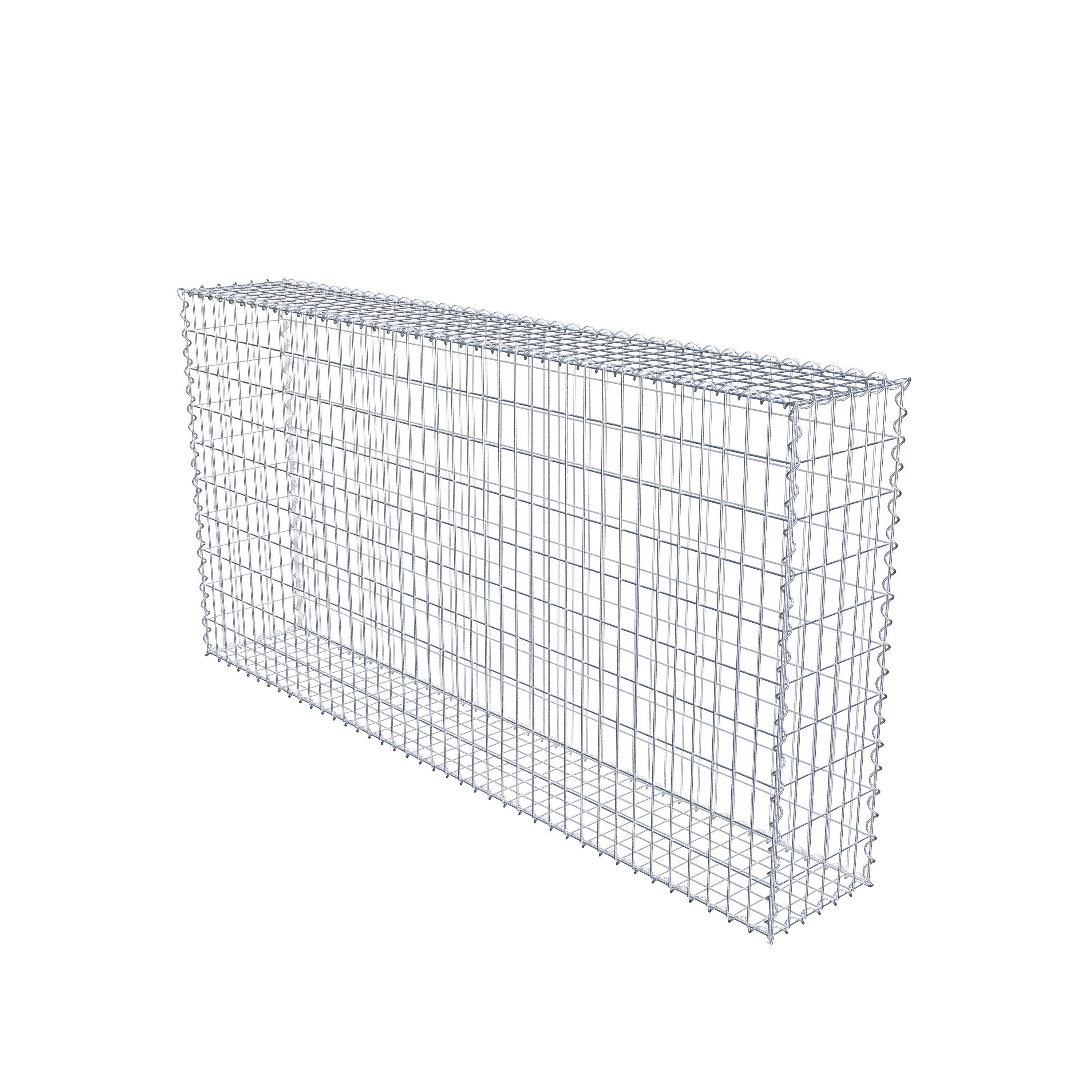 Gabion 200 cm x 100 cm x 30 cm (L x H x D), maskstorlek 5 cm x 10 cm, spiral