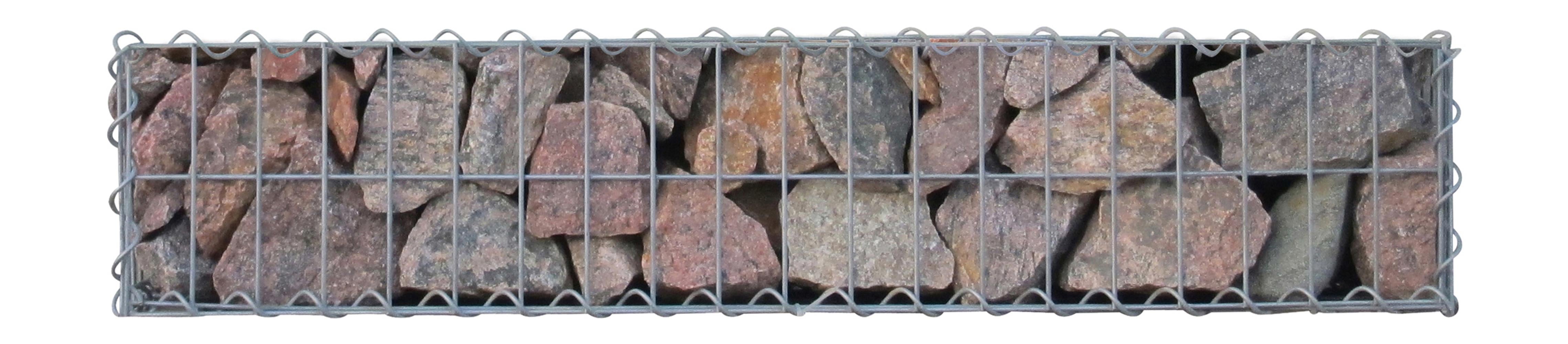 Gabion 100 cm x 20 cm x 30 cm (L x H x D), maskstorlek 5 cm x 10 cm, spiral