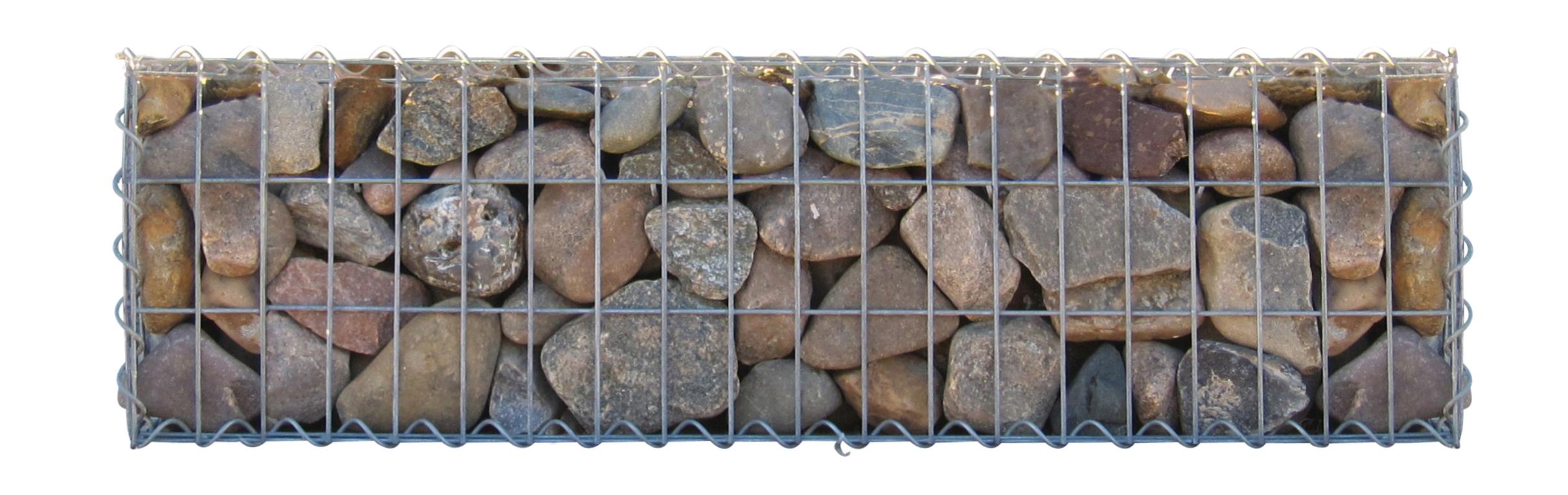 Gabion 100 cm x 30 cm x 30 cm (L x H x D), maskstorlek 5 cm x 10 cm, spiral