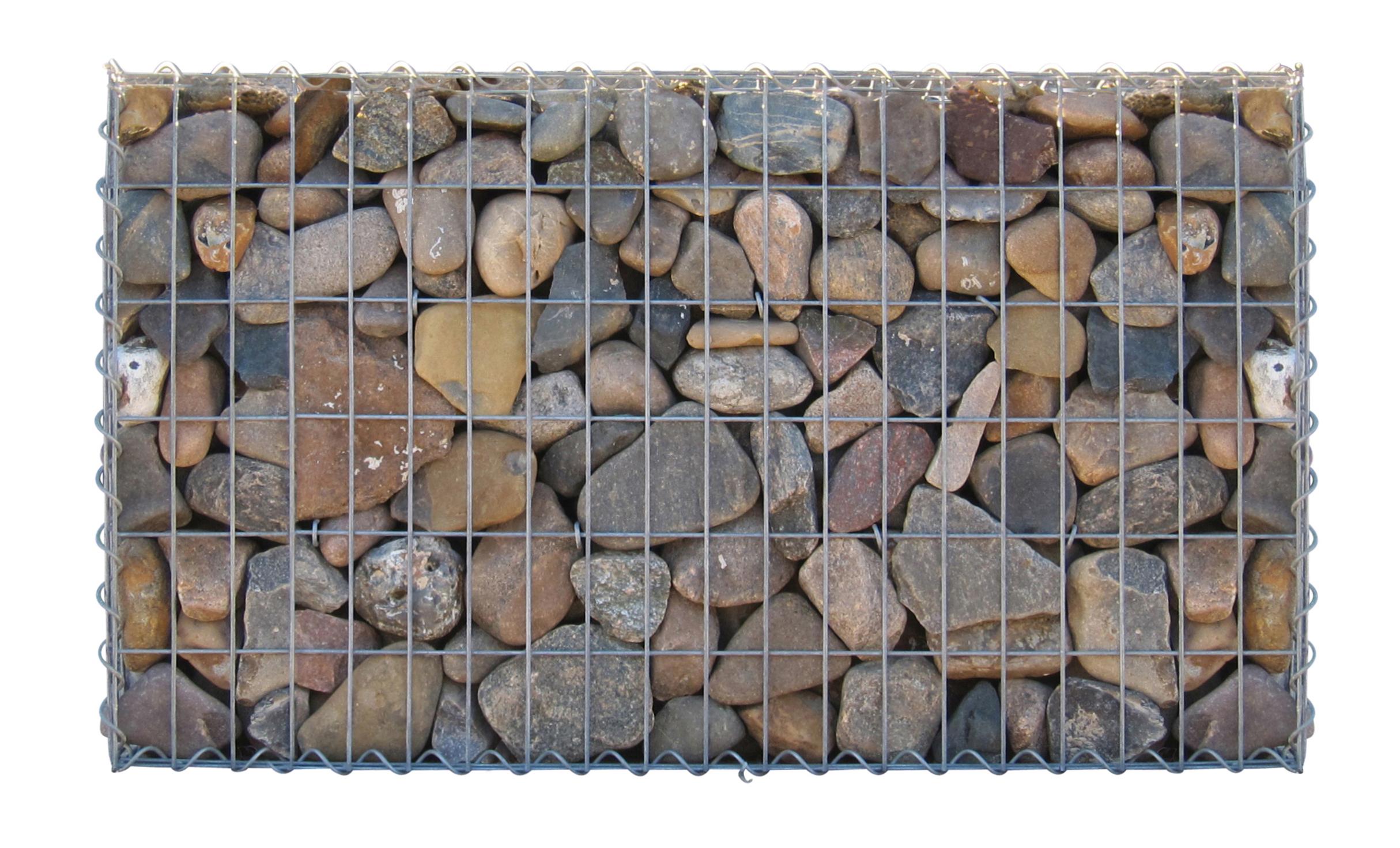 Gabion 100 cm x 60 cm x 30 cm (L x H x D), maskstorlek 5 cm x 10 cm, spiral