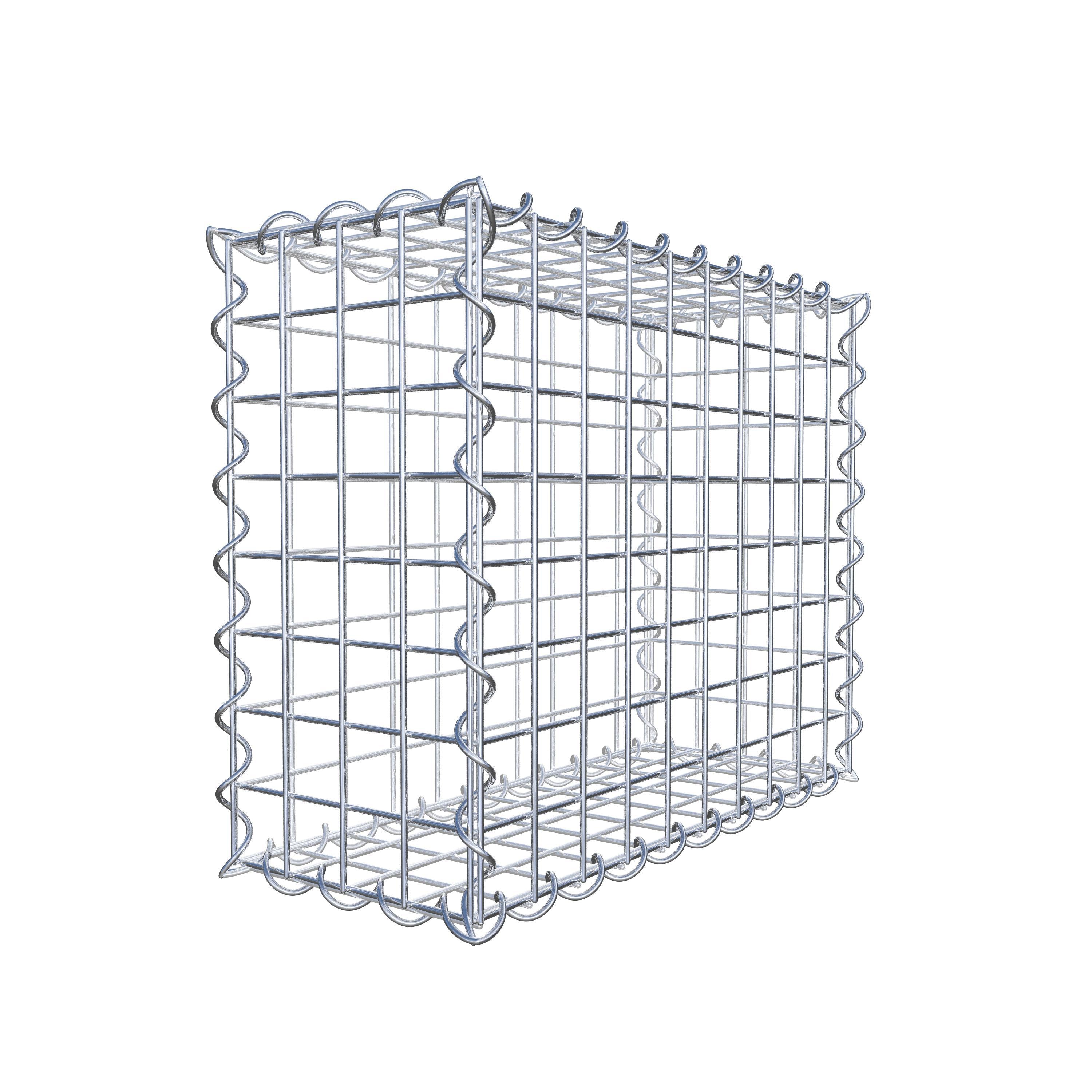 Gabion 50 cm x 40 cm x 20 cm (L x H x D), maskstorlek 5 cm x 5 cm, spiral