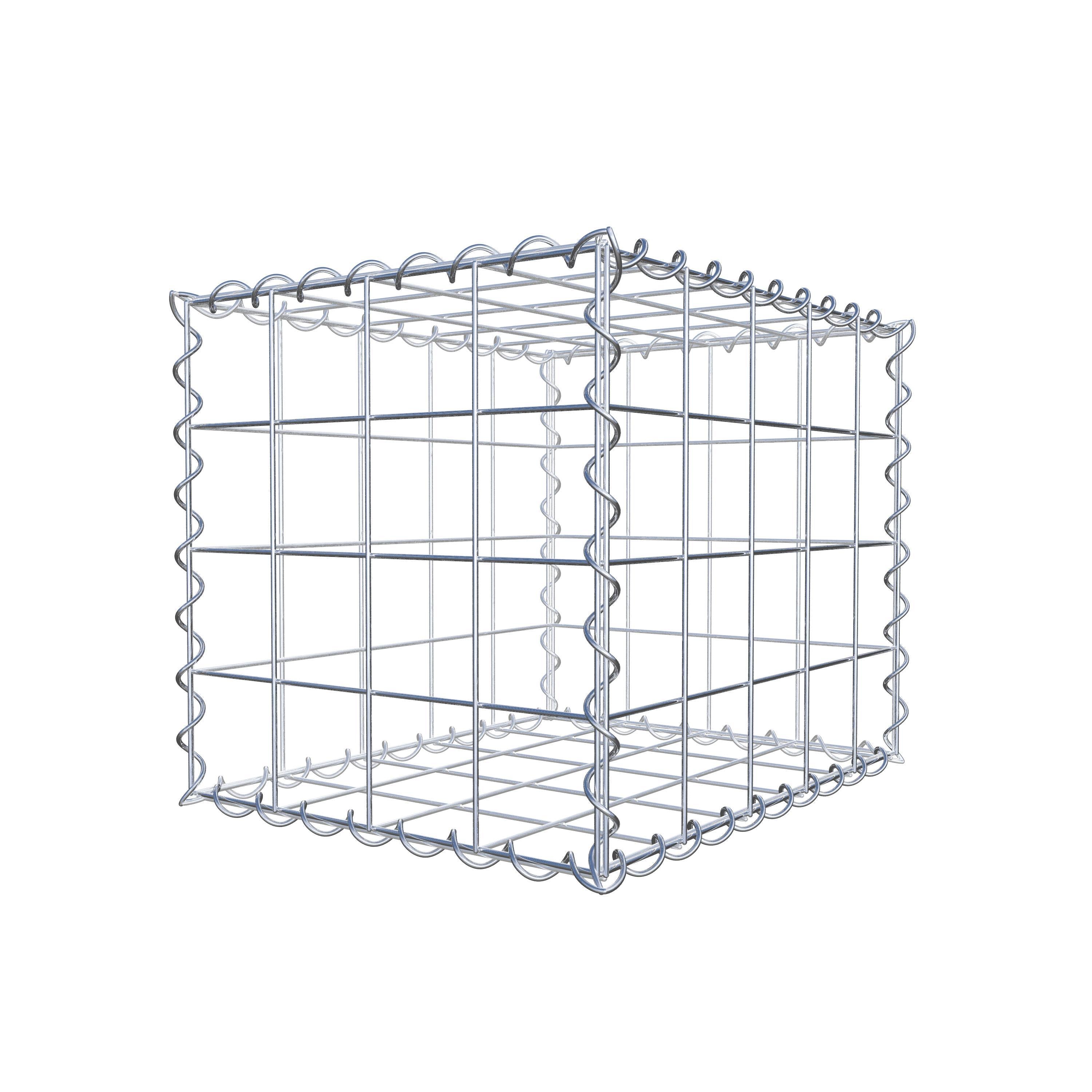 Gabion 50 cm x 40 cm x 40 cm (L x H x D), maskstorlek 10 cm x 10 cm, spiral