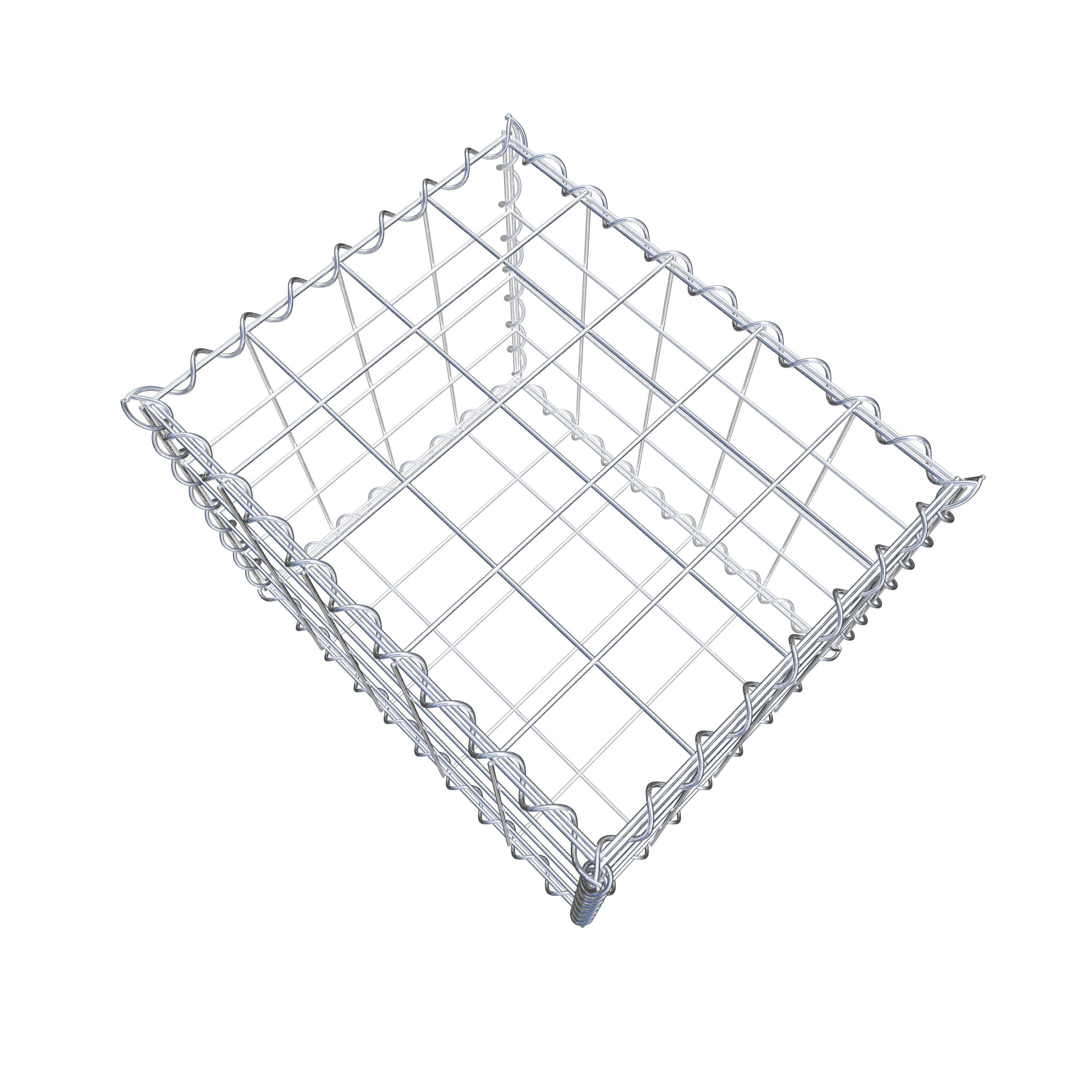 Gabion 50 cm x 40 cm x 40 cm (L x H x D), maskstorlek 10 cm x 10 cm, spiral