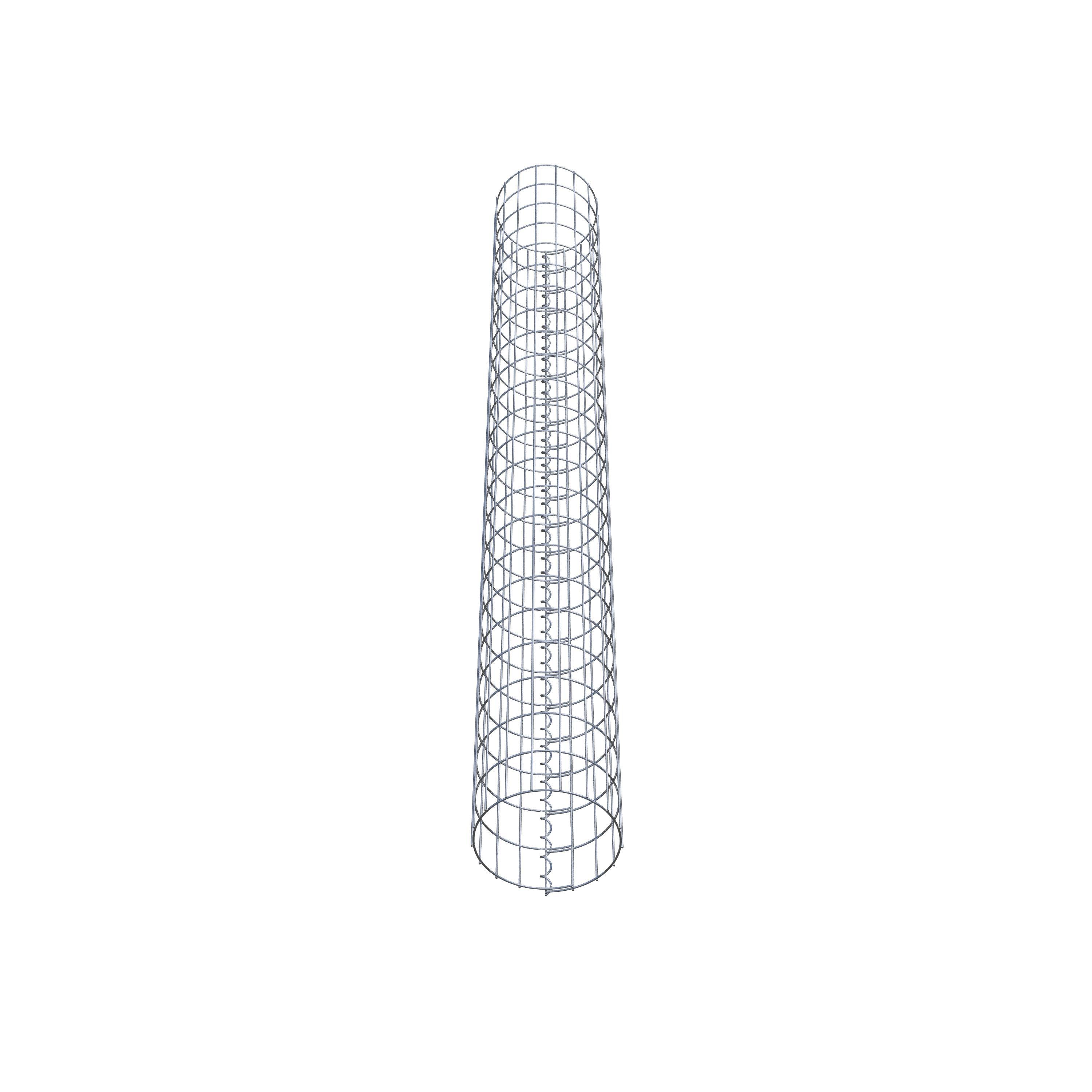 Gabionpelare ca 27 cm diameter, 230 cm hög, maskstorlek 5 cm x 10 cm