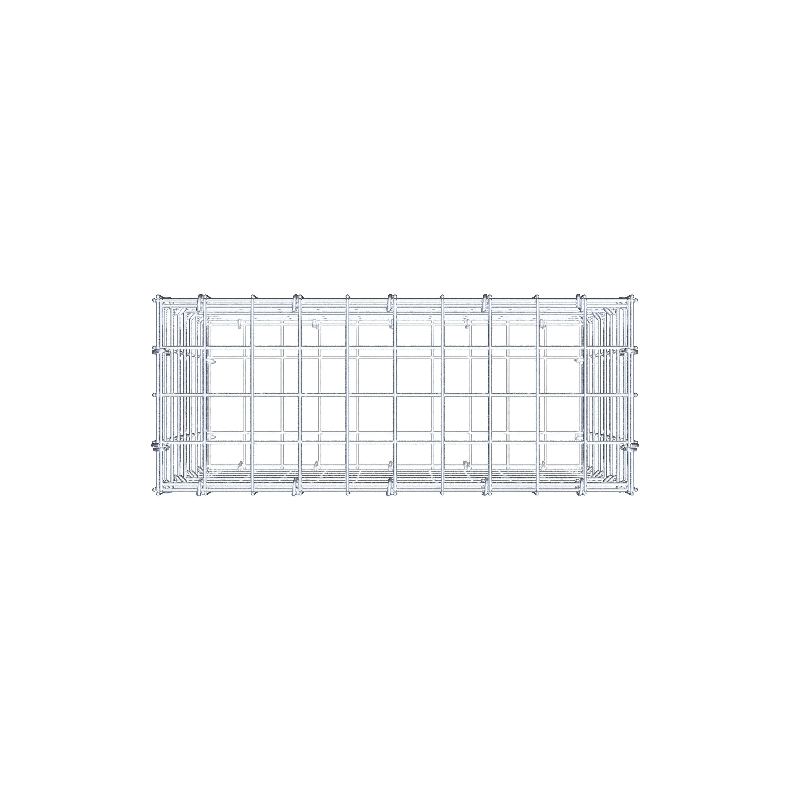 Gabion 50 cm x 40 cm x 20 cm (L x H x D), maskstorlek 5 cm x 5 cm, C-ring