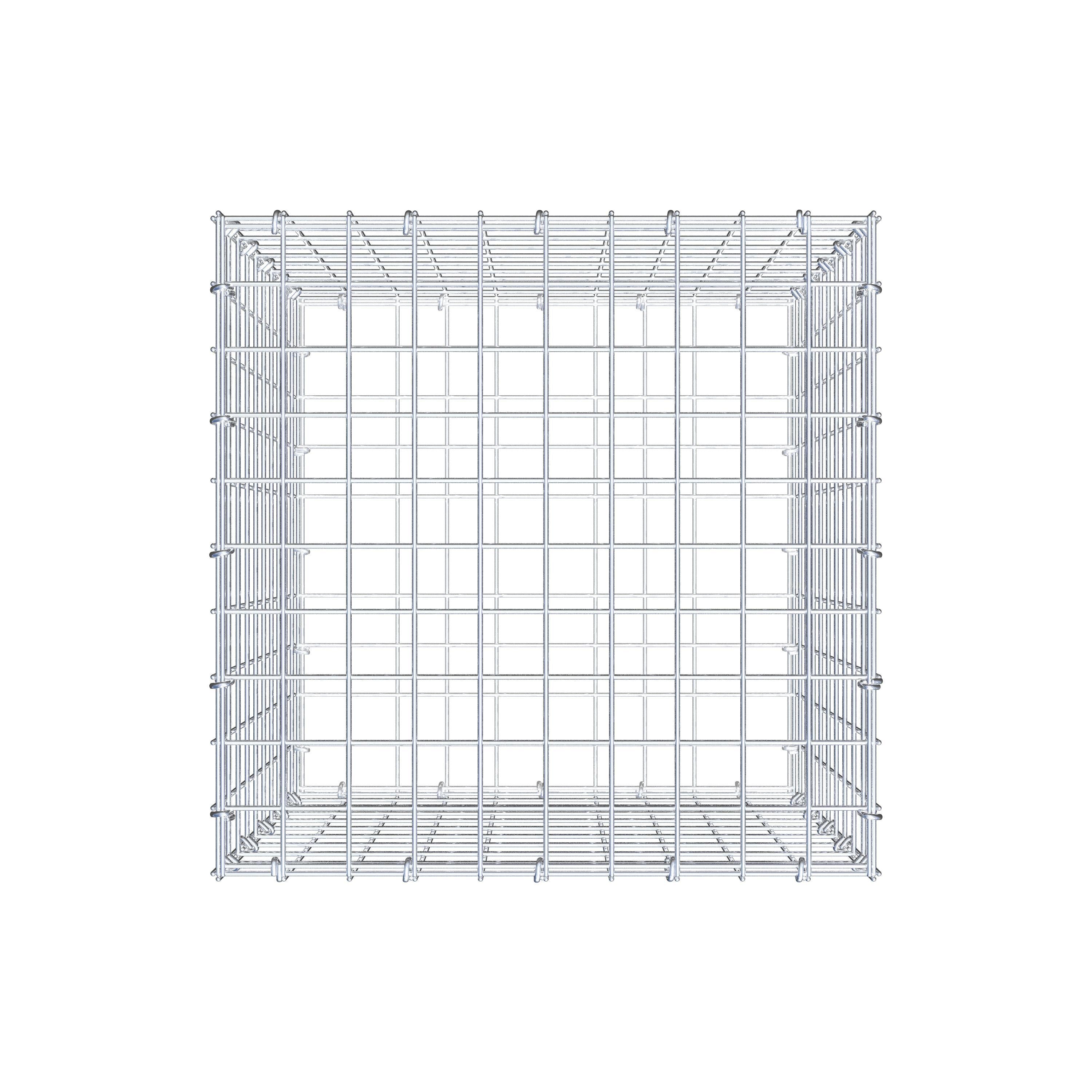 Gabion 50 cm x 50 cm x 50 cm (L x H x D), maskstorlek 5 cm x 5 cm, C-ring