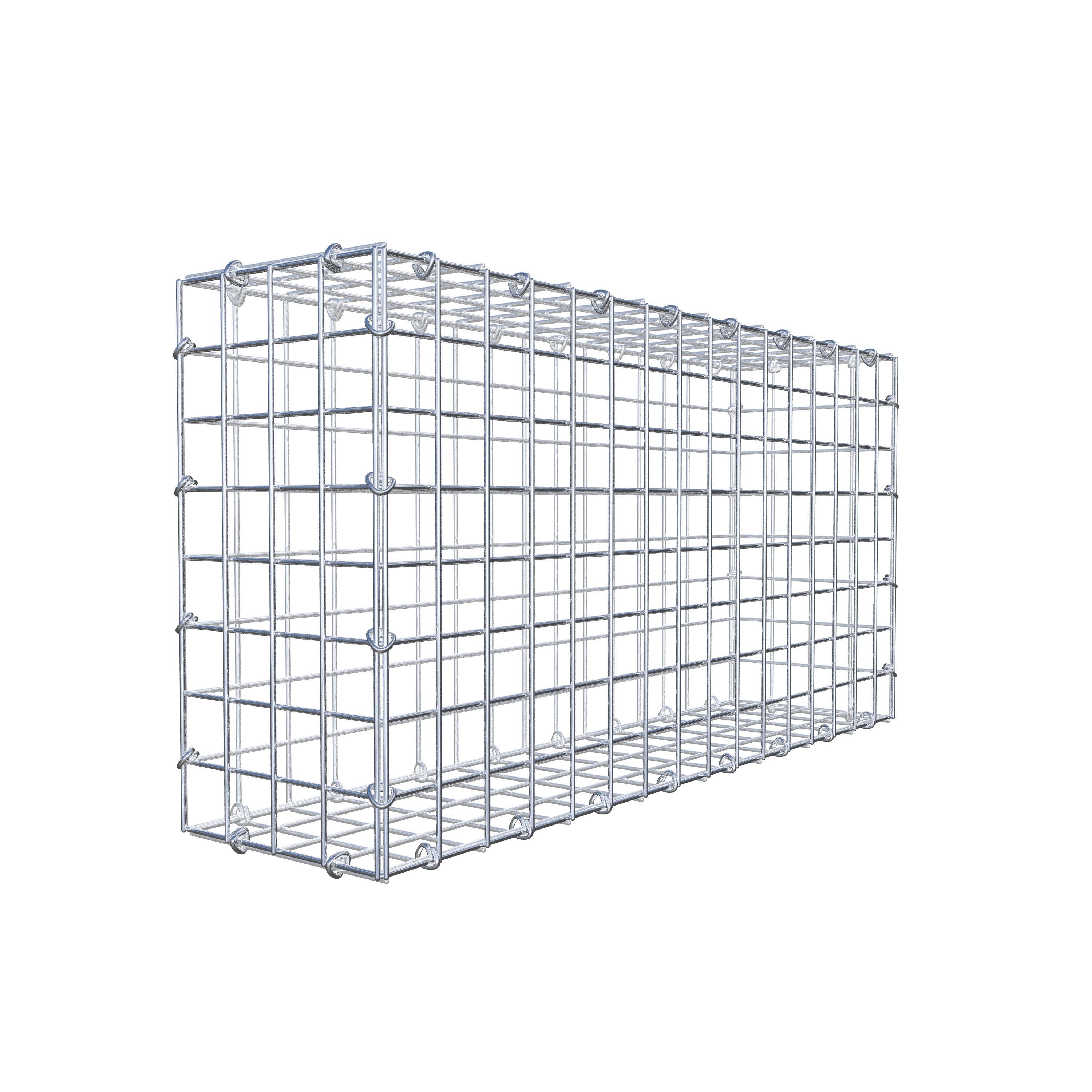 Gabion 80 cm x 40 cm x 20 cm (L x H x D), maskstorlek 5 cm x 5 cm, C-ring