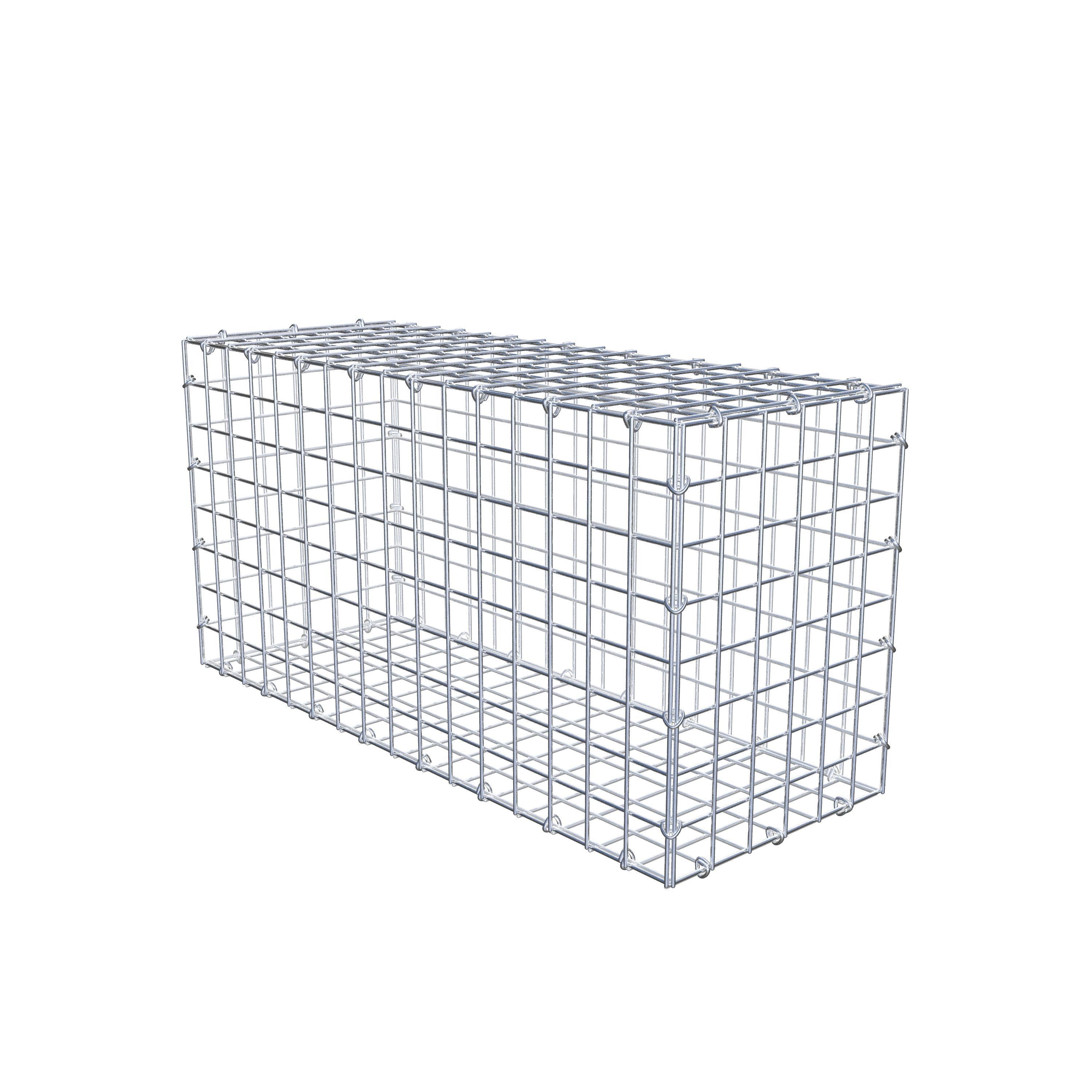 Gabion 80 cm x 40 cm x 30 cm (L x H x D), maskstorlek 5 cm x 5 cm, C-ring