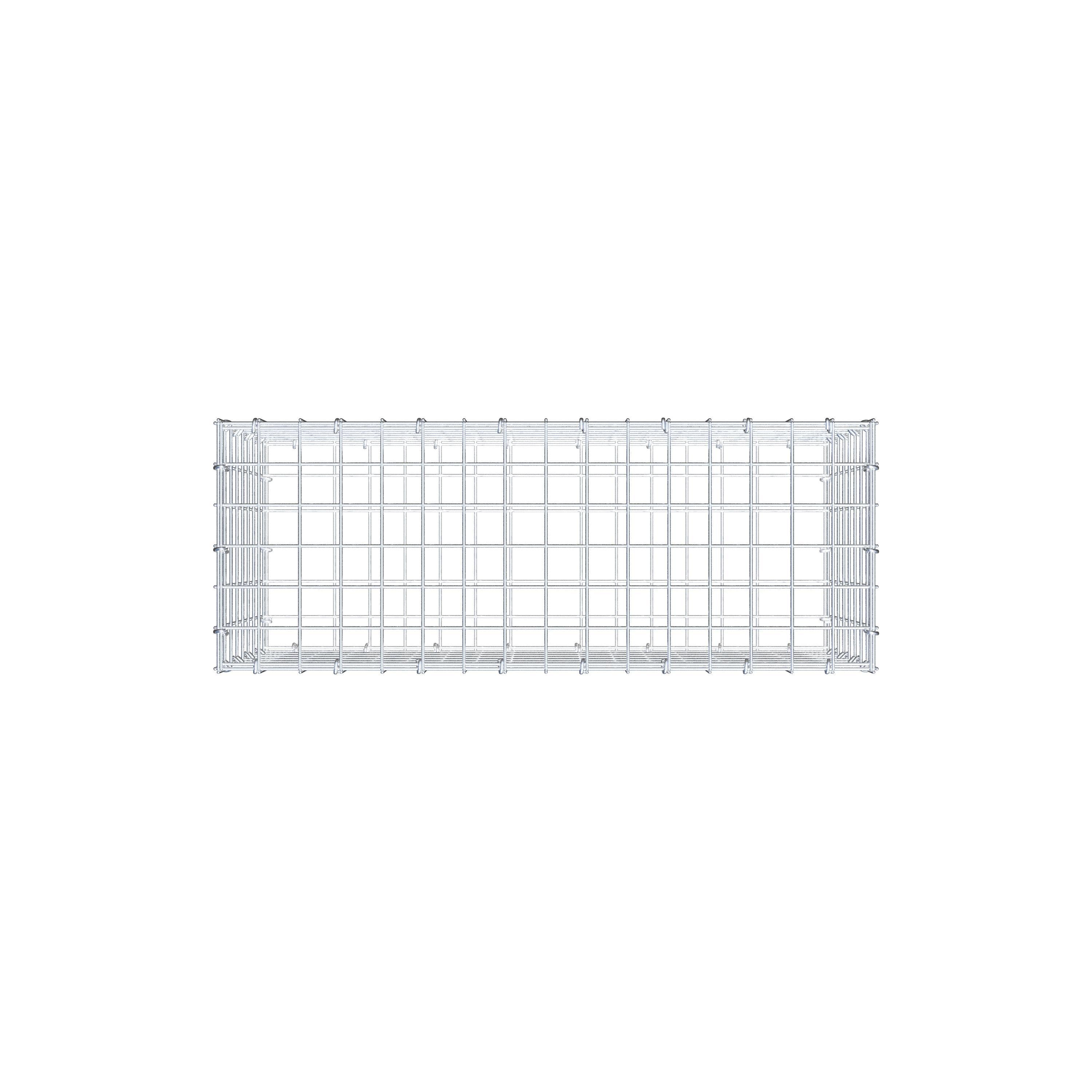 Gabion 80 cm x 40 cm x 30 cm (L x H x D), maskstorlek 5 cm x 5 cm, C-ring