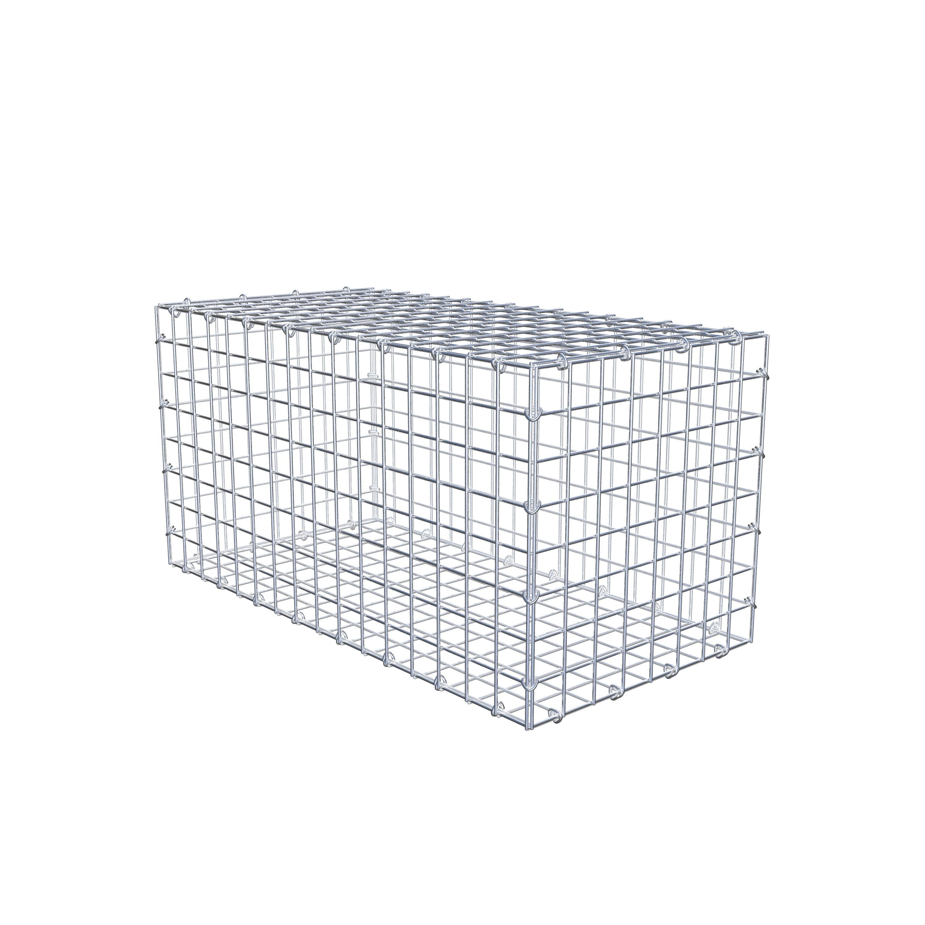 Gabion 80 cm x 40 cm x 40 cm (L x H x D), maskstorlek 5 cm x 5 cm, C-ring