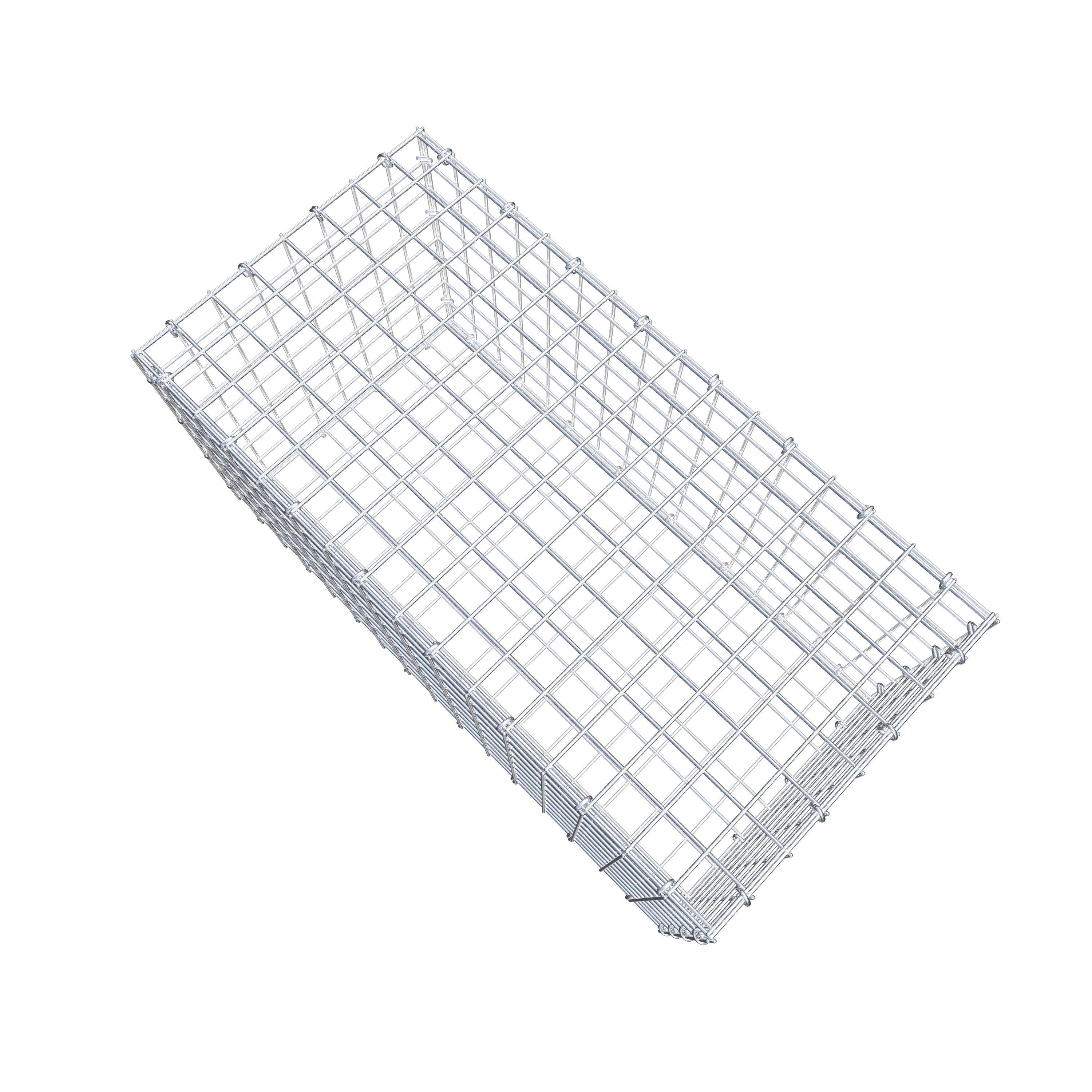 Gabion 80 cm x 40 cm x 40 cm (L x H x D), maskstorlek 5 cm x 5 cm, C-ring