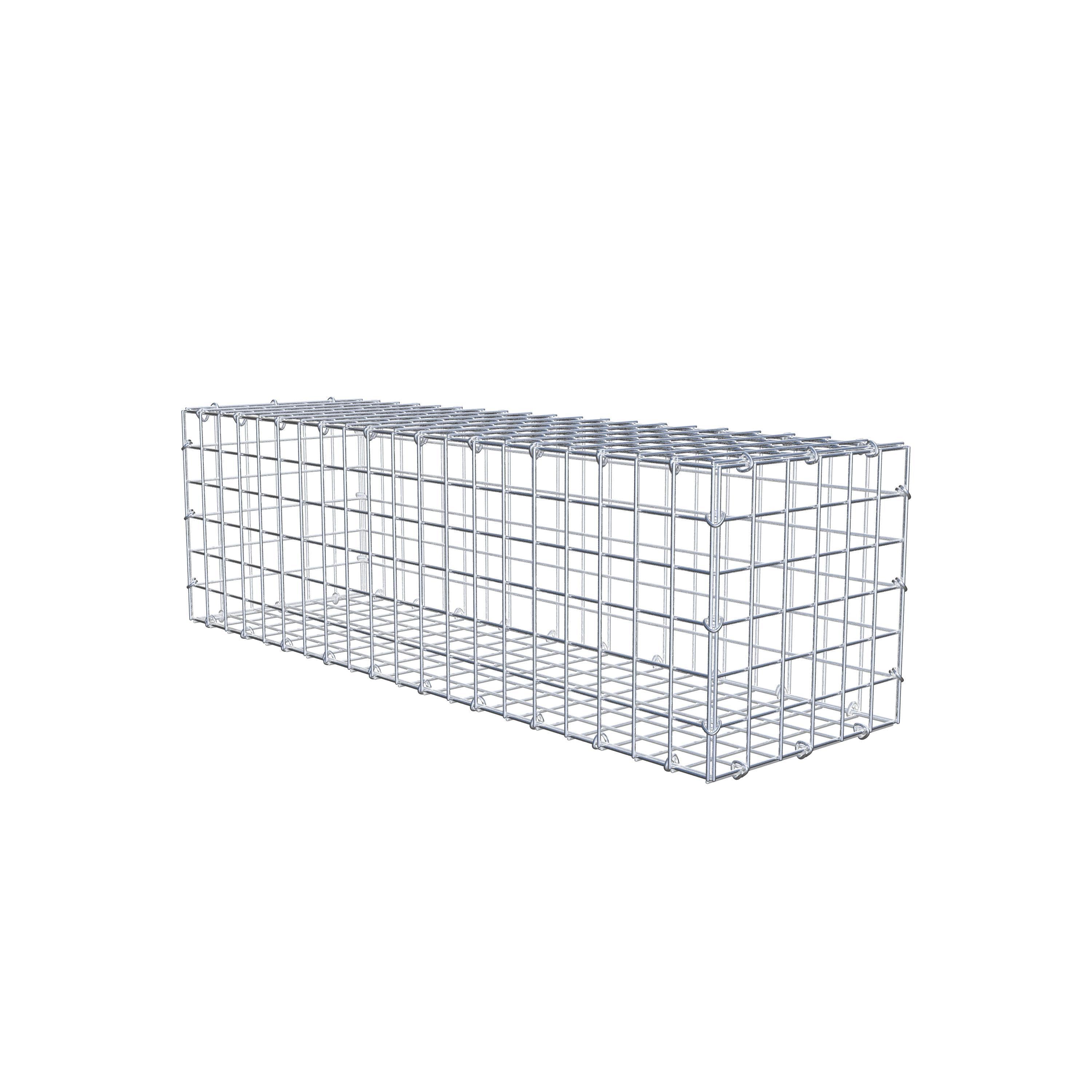 Gabion 100 cm x 30 cm x 30 cm (L x H x D), maskstorlek 5 cm x 5 cm, C-ring