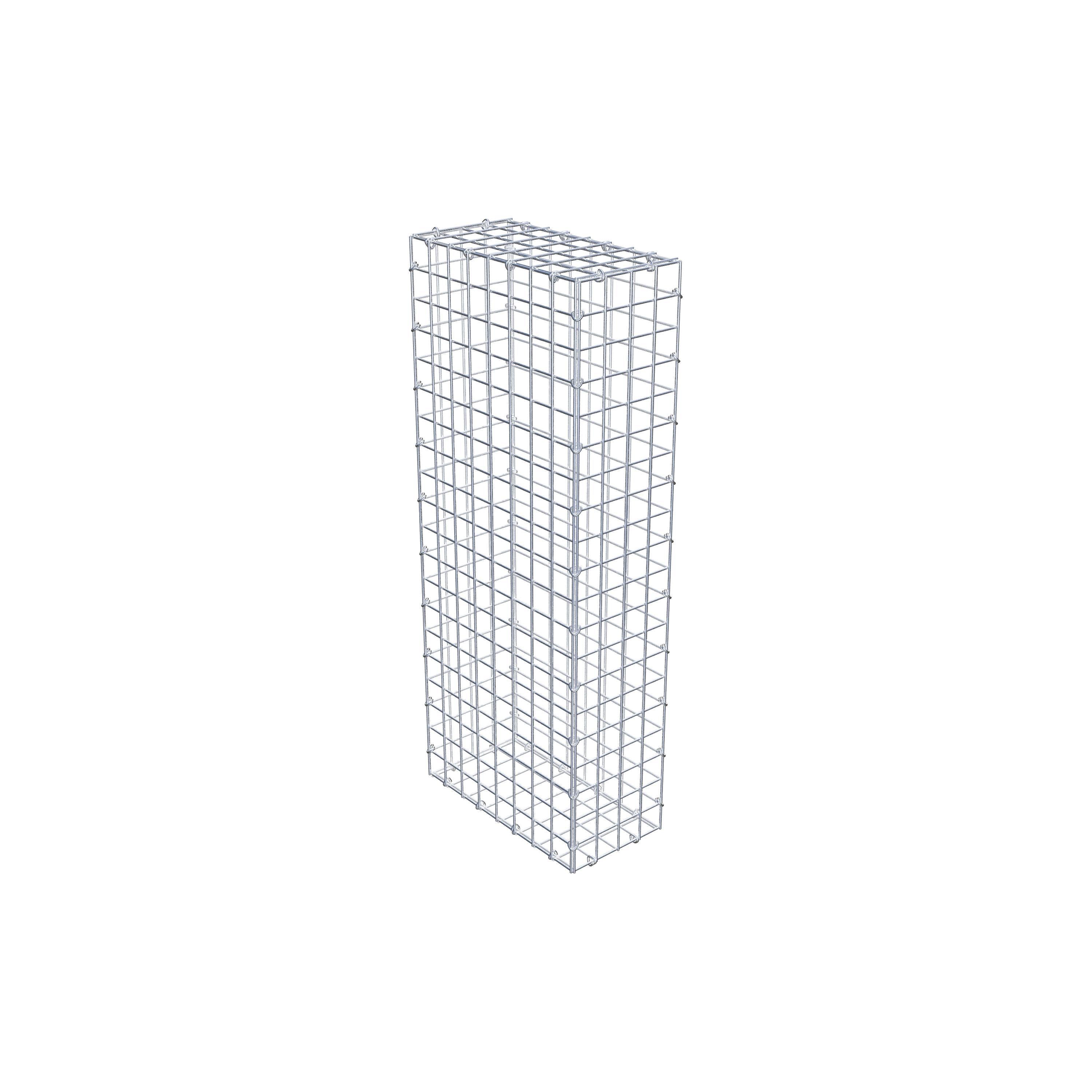 Gabion 100 cm x 40 cm x 20 cm (L x H x D), maskstorlek 5 cm x 5 cm, C-ring