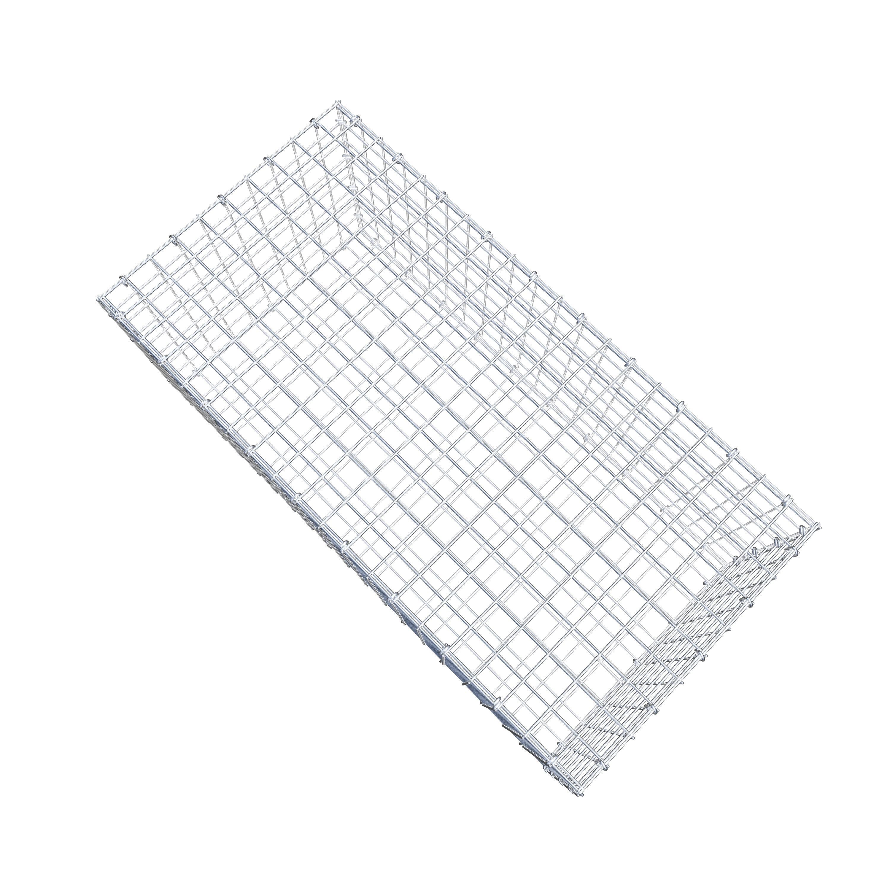 Gabion 100 cm x 40 cm x 50 cm (L x H x D), maskstorlek 5 cm x 5 cm, C-ring