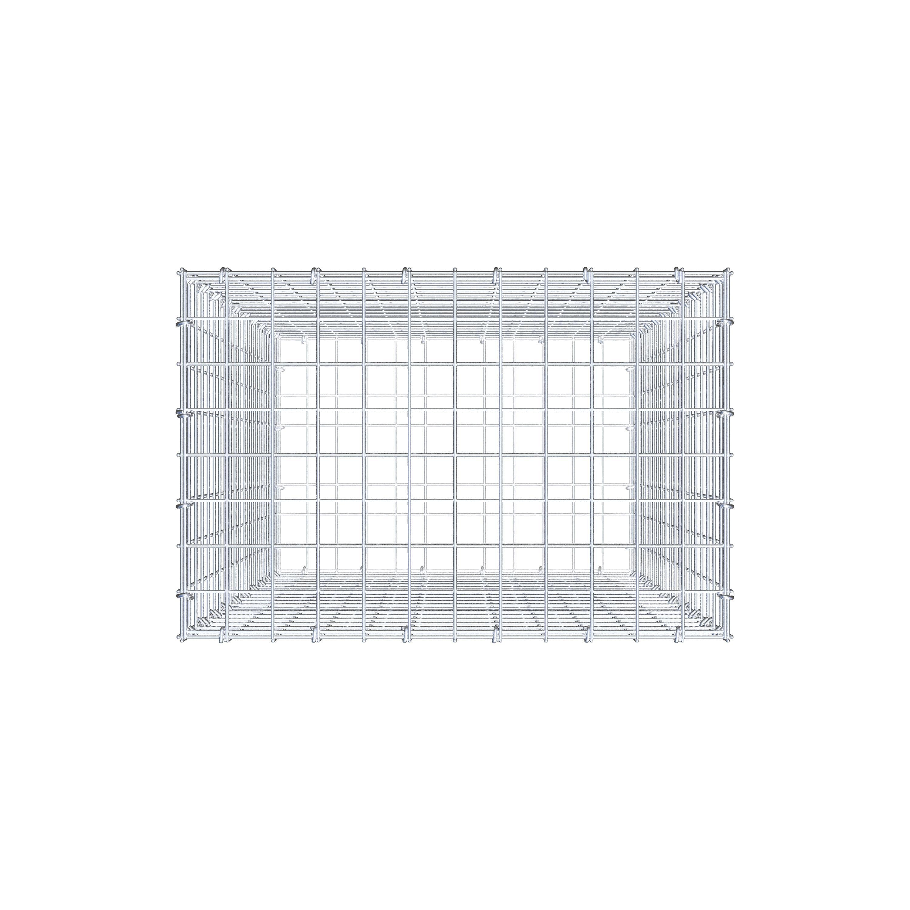 Gabion 100 cm x 60 cm x 40 cm (L x H x D), maskstorlek 5 cm x 5 cm, C-ring