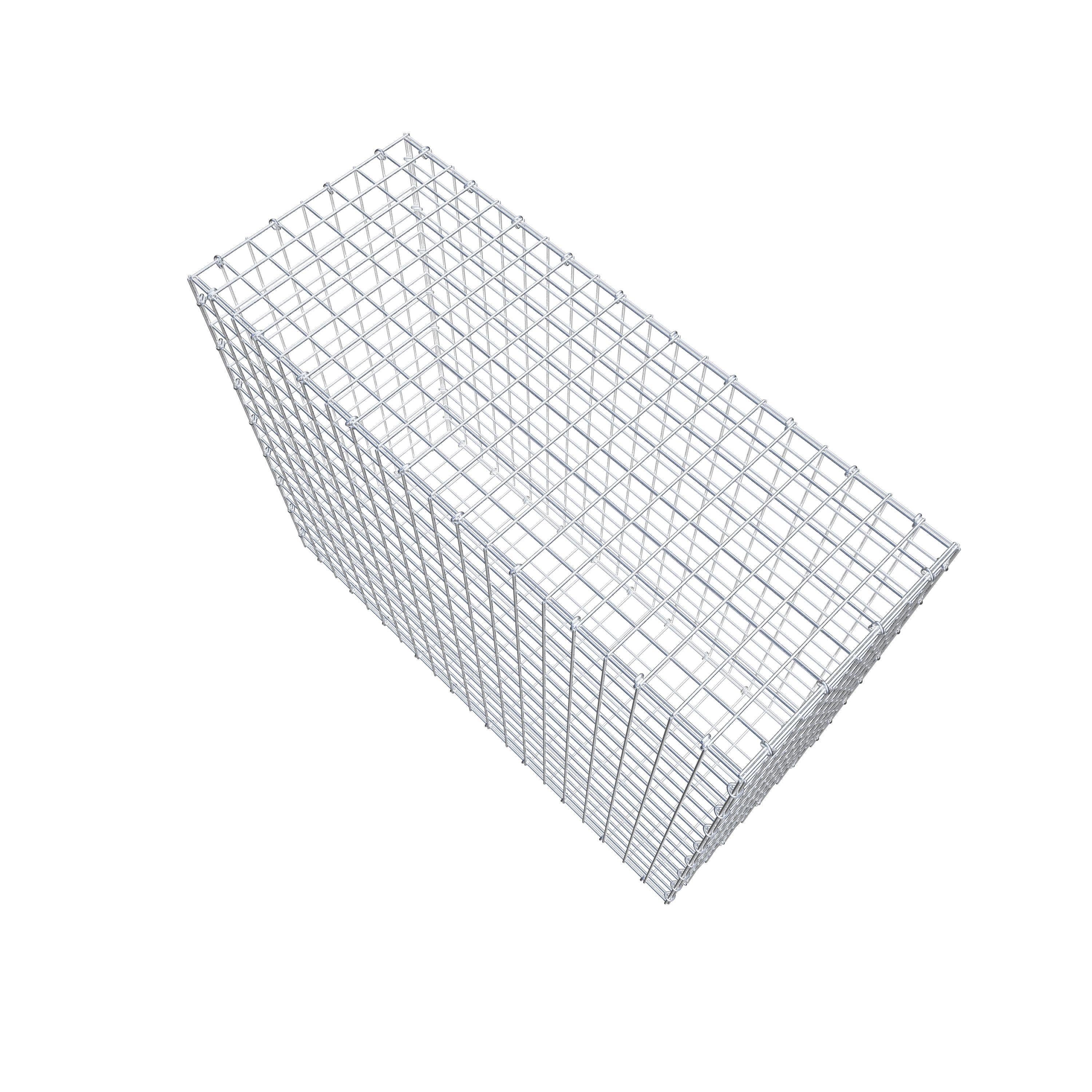 Gabion 100 cm x 80 cm x 40 cm (L x H x D), maskstorlek 5 cm x 5 cm, C-ring