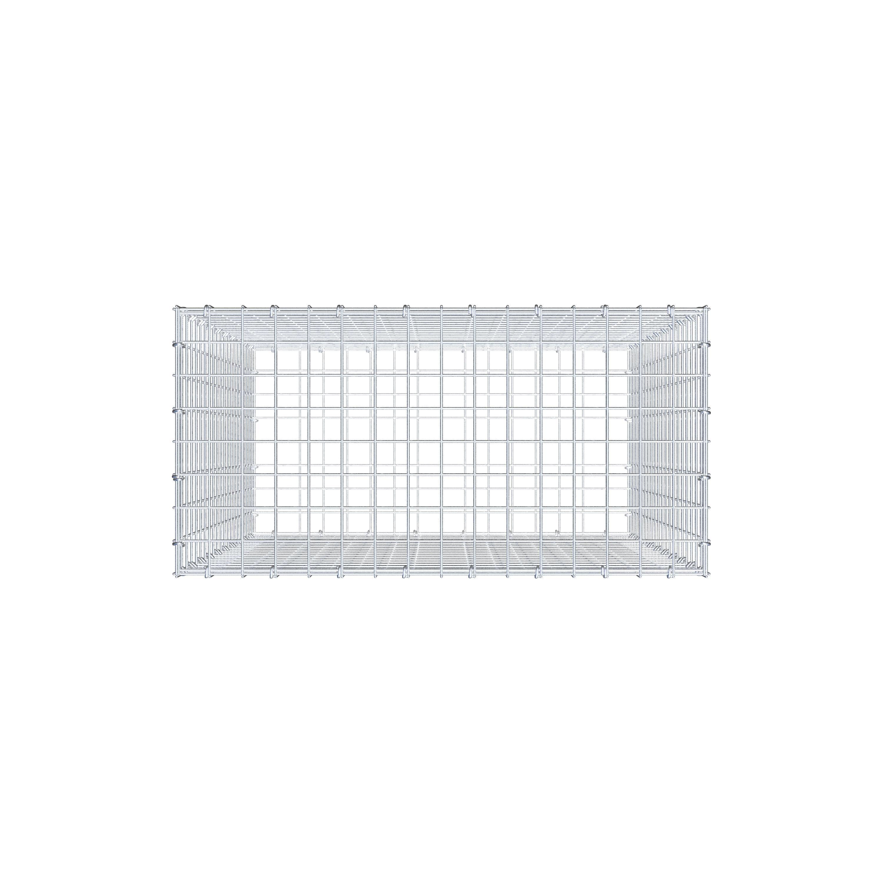 Gabion 100 cm x 80 cm x 40 cm (L x H x D), maskstorlek 5 cm x 5 cm, C-ring