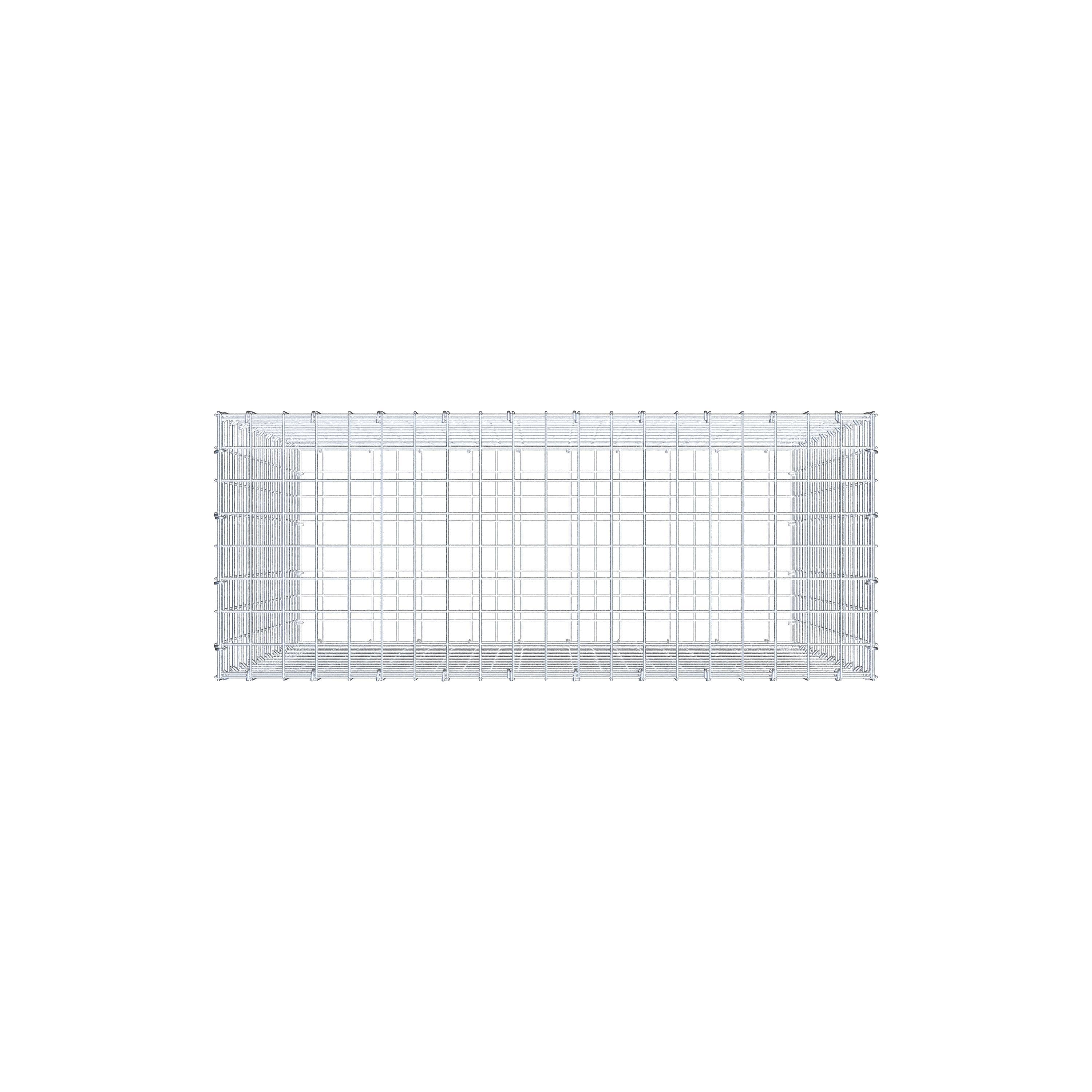 Gabion 100 cm x 100 cm x 40 cm (L x H x D), maskstorlek 5 cm x 5 cm, C-ring