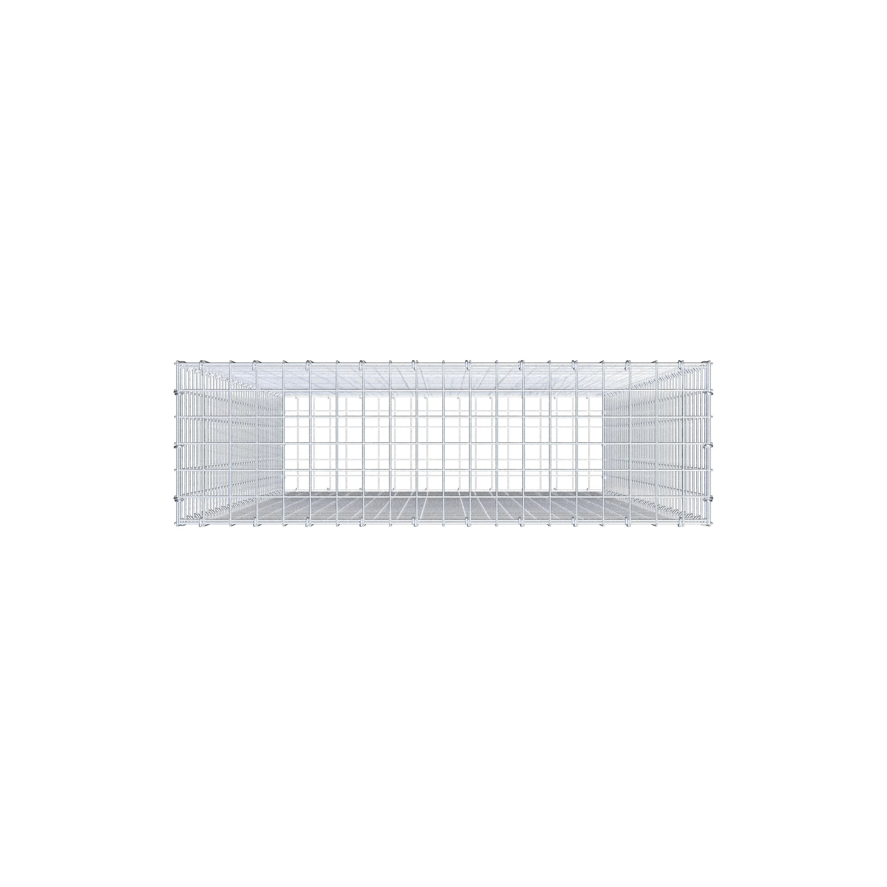 Gabion 200 cm x 100 cm x 30 cm (L x H x D), maskstorlek 5 cm x 5 cm, C-ring