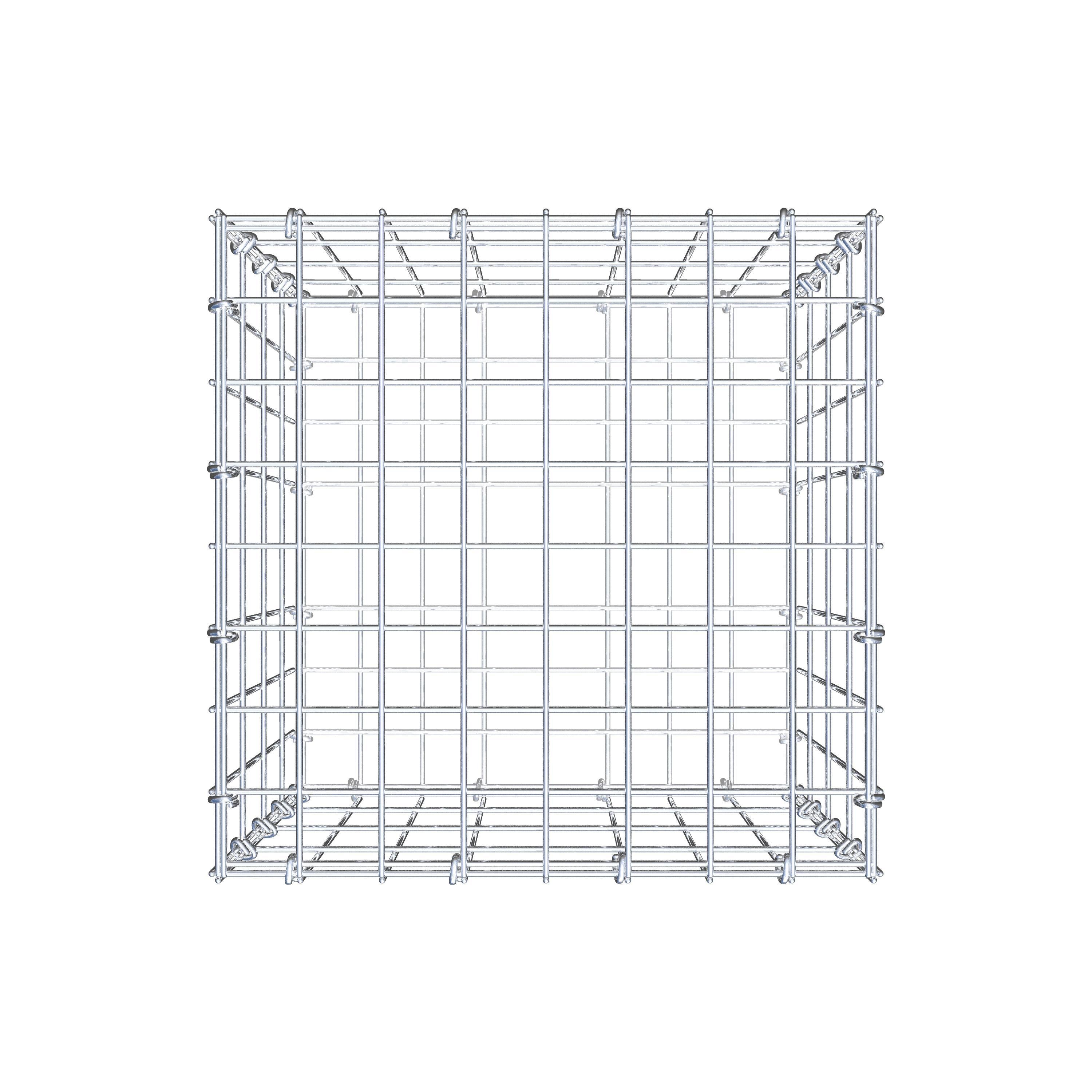 Gabion 40 cm x 40 cm x 40 cm (L x H x D), maskstorlek 5 cm x 10 cm, C-ring