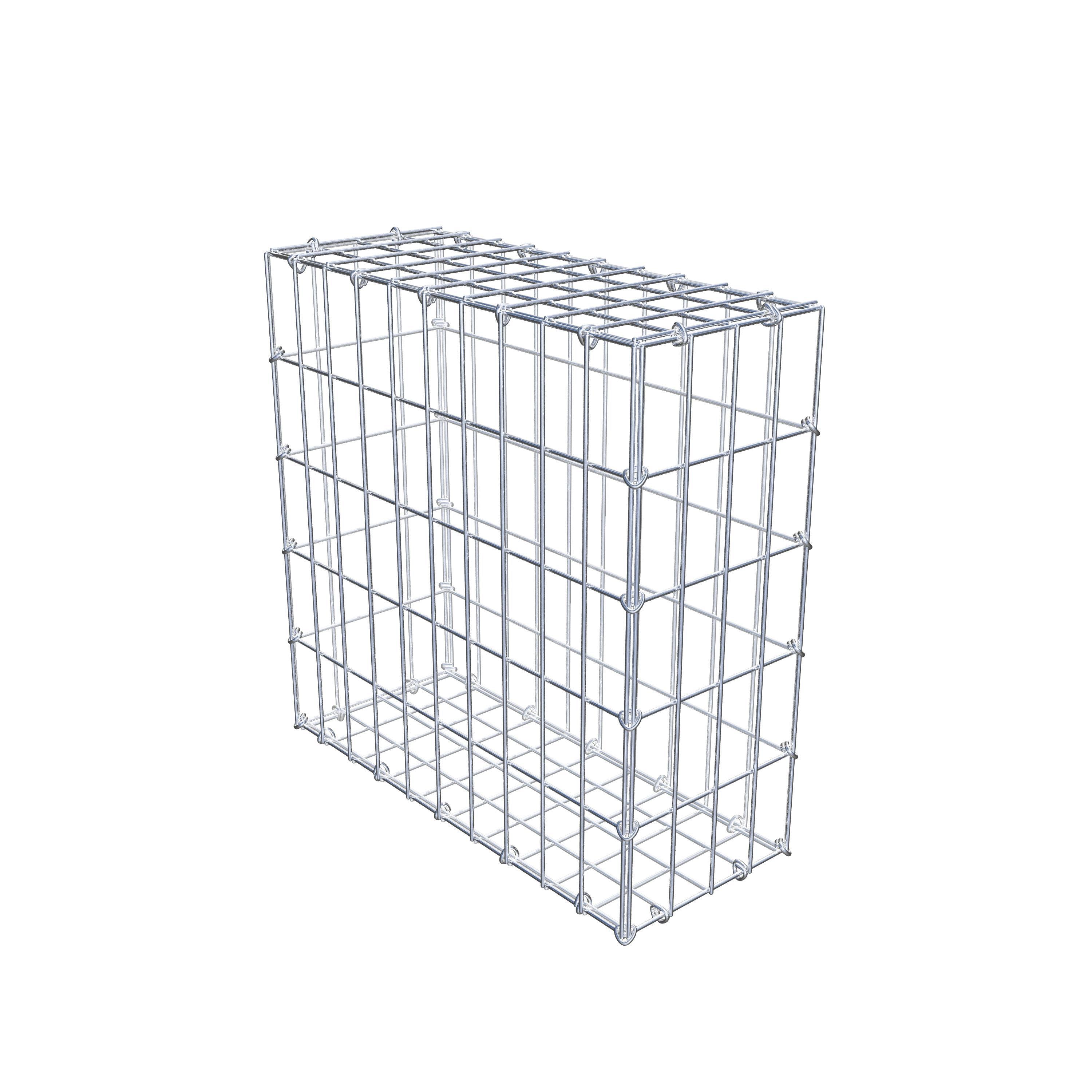 Gabion 50 cm x 50 cm x 20 cm (L x H x D), maskstorlek 5 cm x 10 cm, C-ring