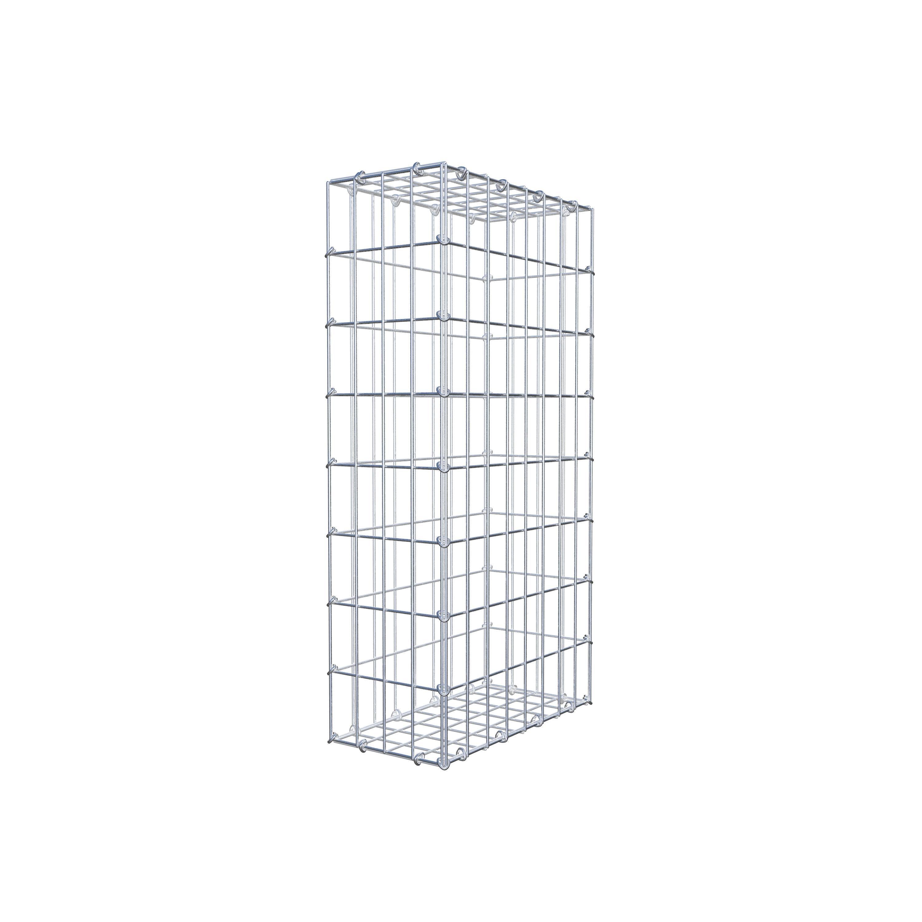 Gabion 80 cm x 40 cm x 20 cm (L x H x D), maskstorlek 5 cm x 10 cm, C-ring