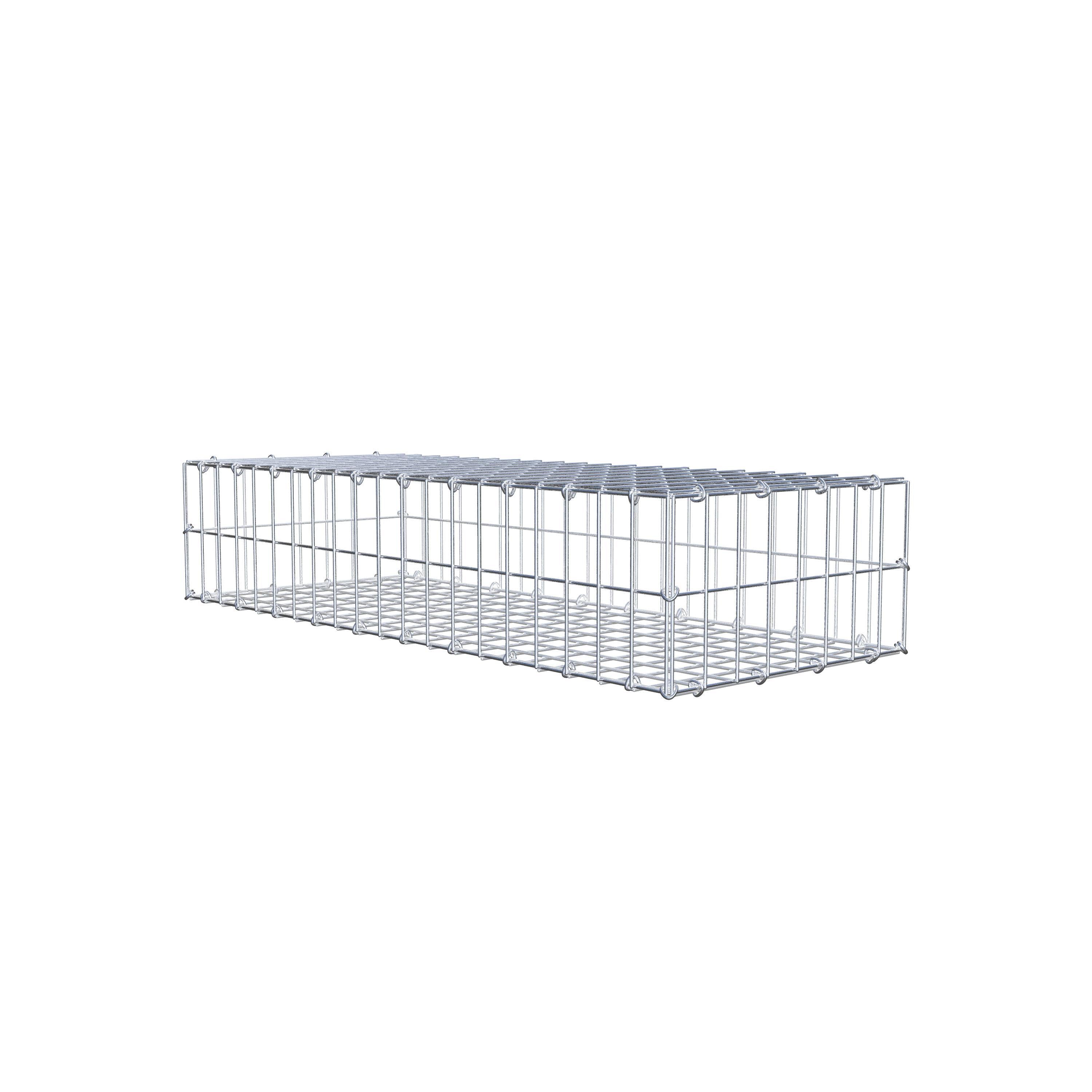 Gabione 100 cm x 20 cm x 40 cm (L x H x T), Maschenweite 5 cm x 10 cm, C-Ring