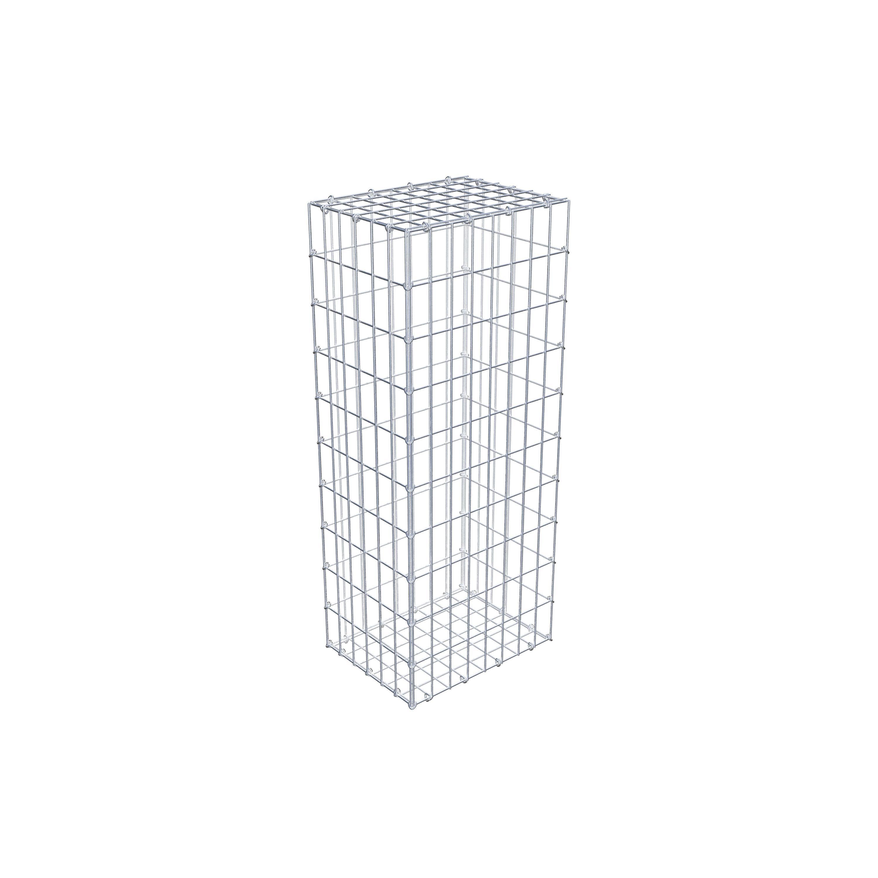 Gabion 100 cm x 30 cm x 40 cm (L x H x D), maskstorlek 5 cm x 10 cm, C-ring