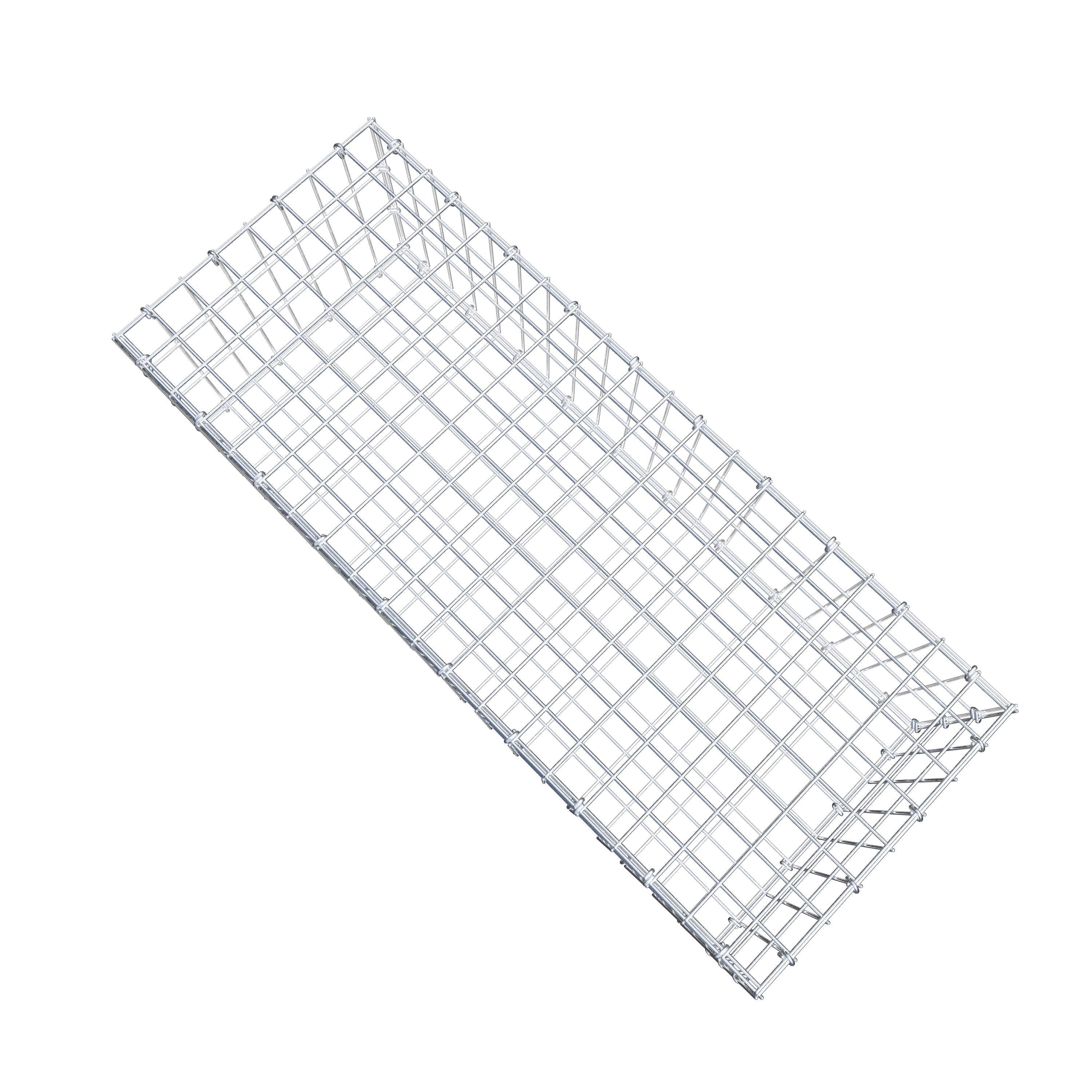 Gabion 100 cm x 30 cm x 40 cm (L x H x D), maskstorlek 5 cm x 10 cm, C-ring