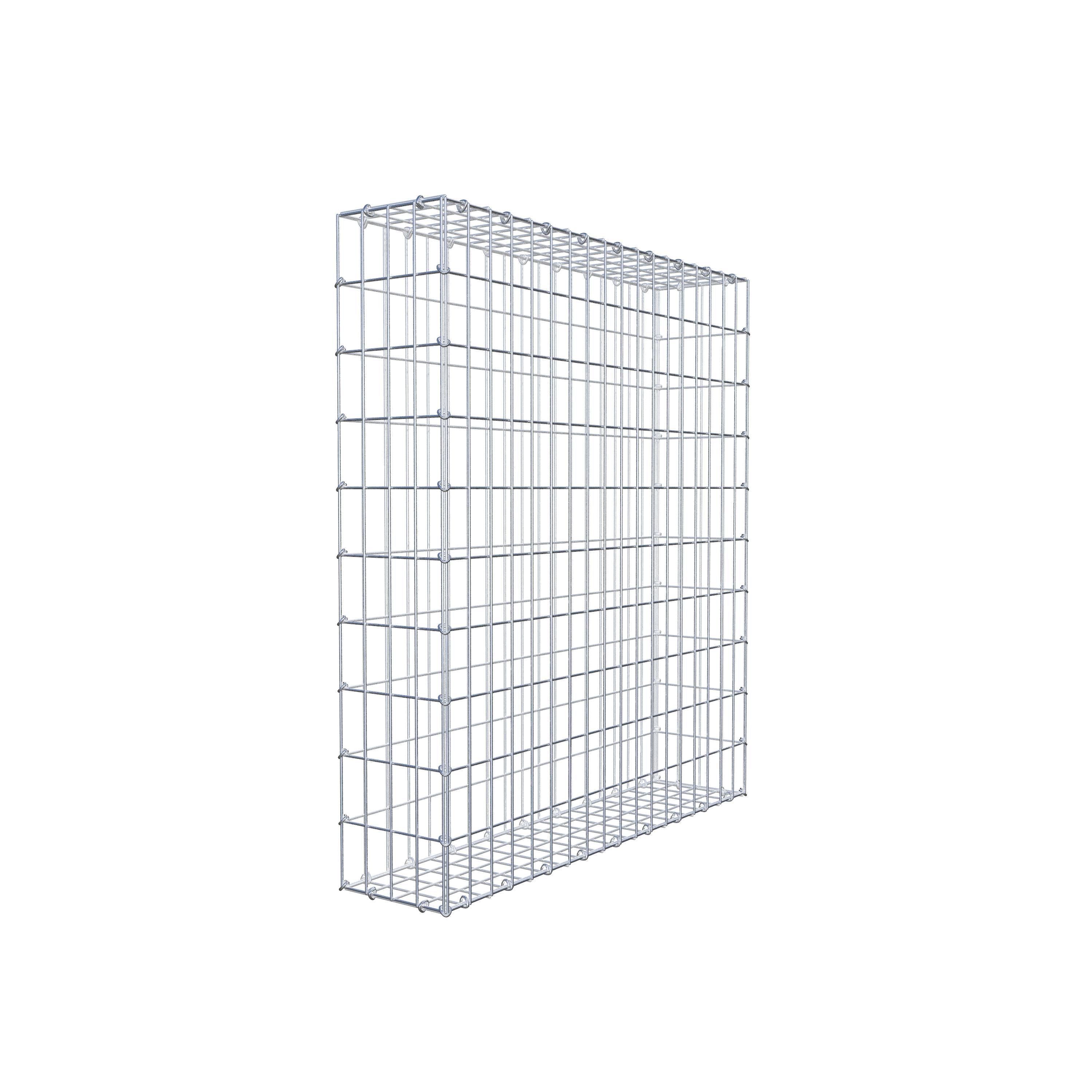 Gabion 100 cm x 90 cm x 20 cm (L x H x D), maskstorlek 5 cm x 10 cm, C-ring