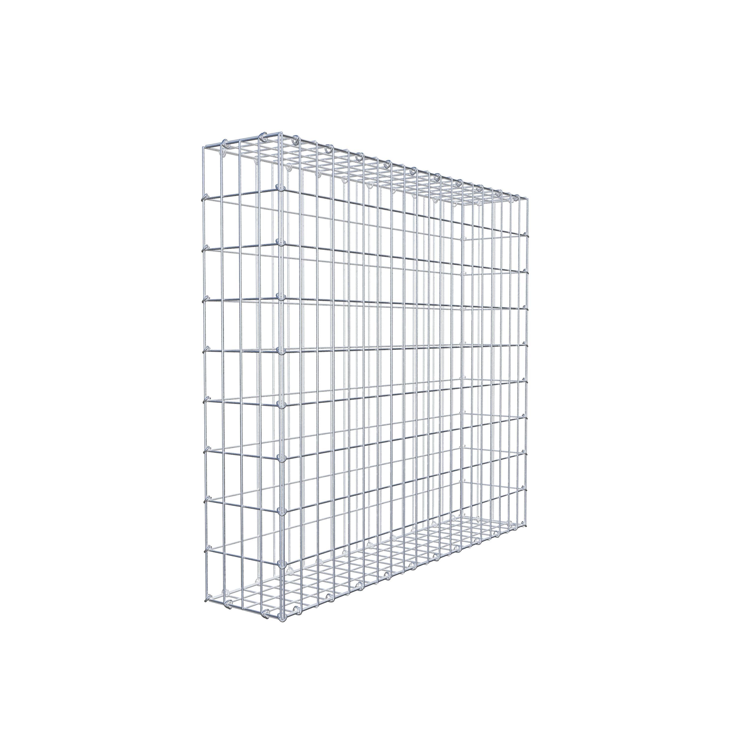 Gabion 100 cm x 90 cm x 20 cm (L x H x D), maskstorlek 5 cm x 10 cm, C-ring