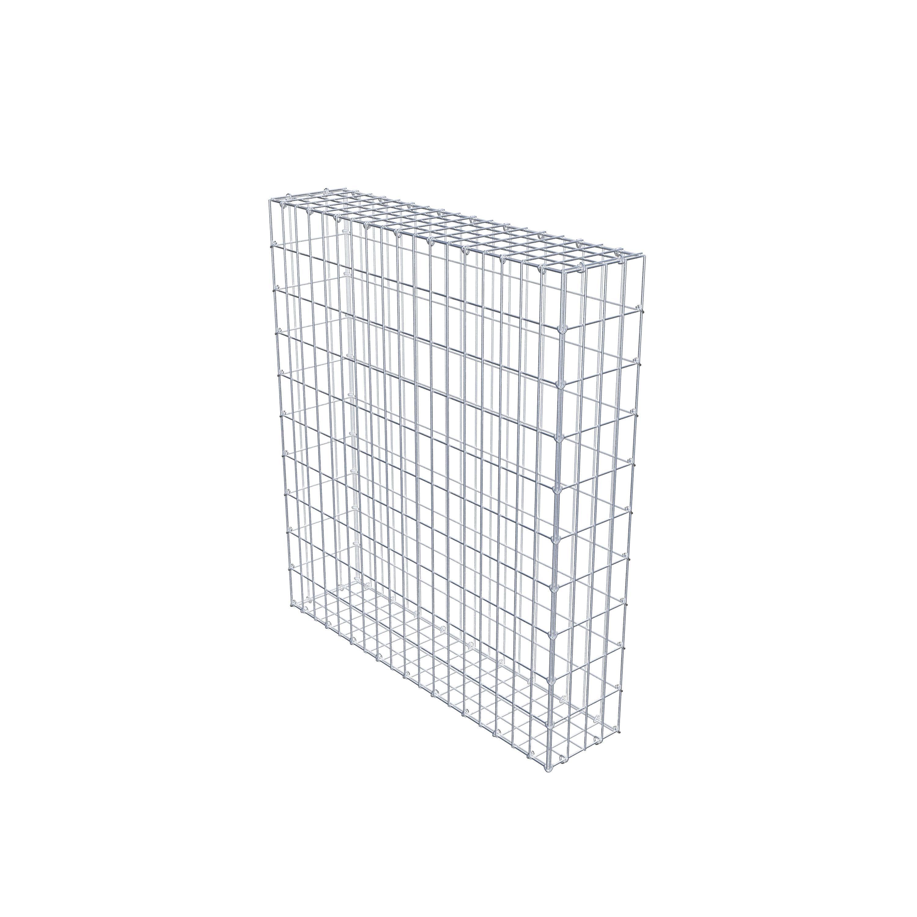 Gabion 100 cm x 90 cm x 20 cm (L x H x D), maskstorlek 5 cm x 10 cm, C-ring