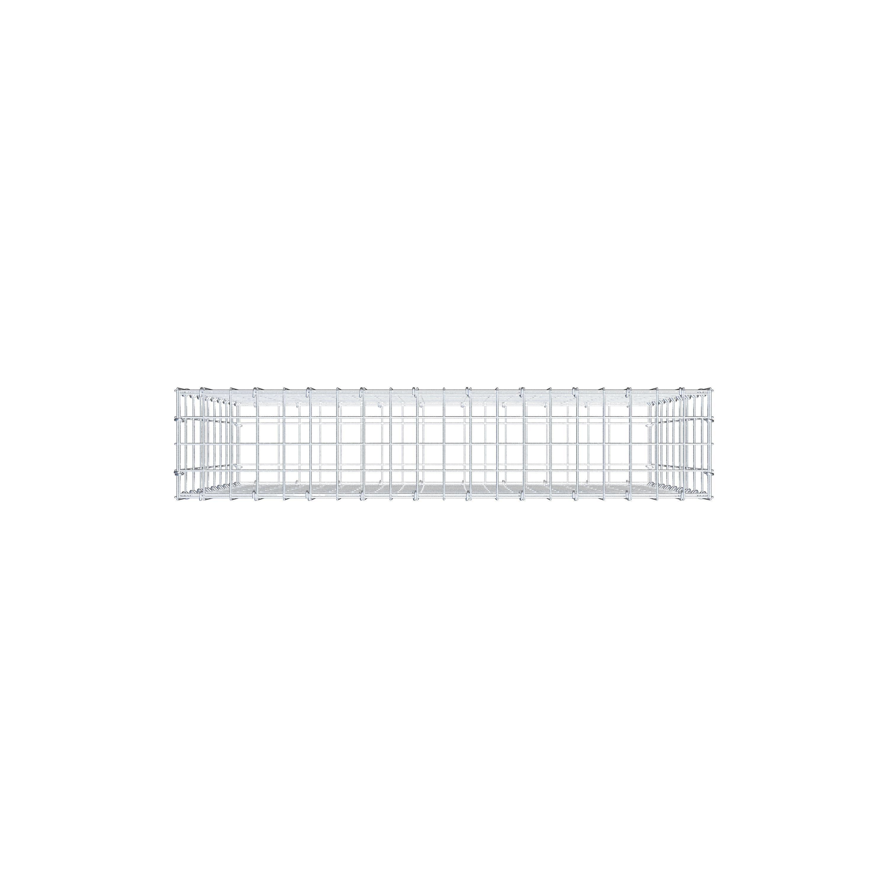 Gabion 100 cm x 90 cm x 20 cm (L x H x D), maskstorlek 5 cm x 10 cm, C-ring