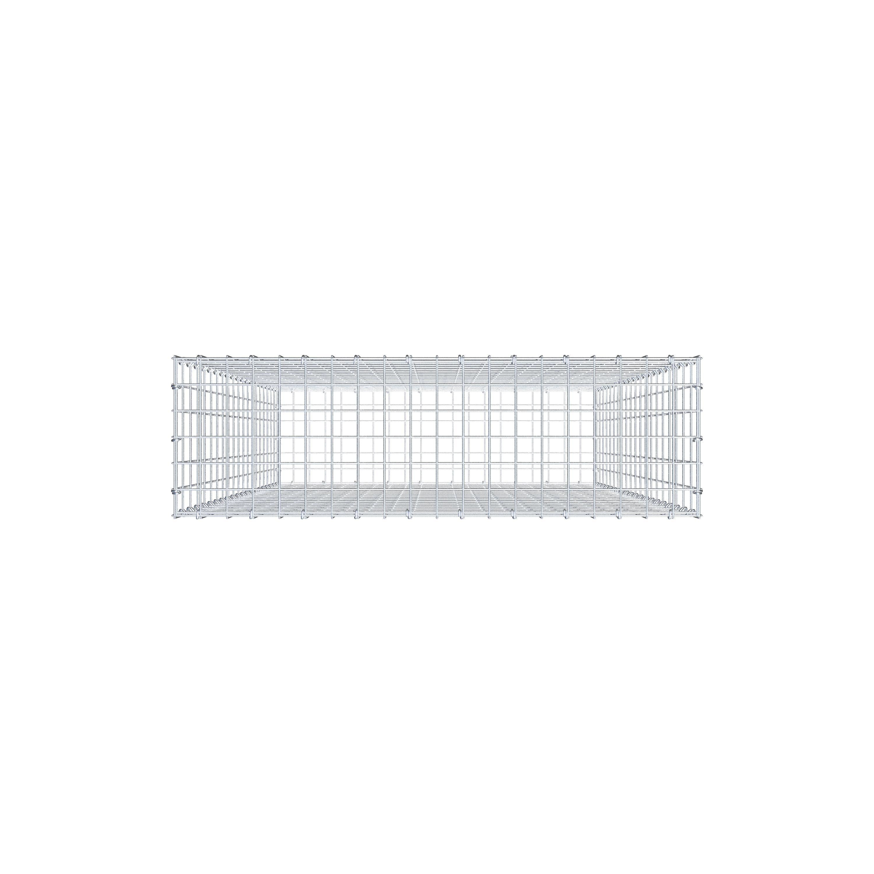 Gabion 200 cm x 100 cm x 30 cm (L x H x D), maskstorlek 5 cm x 10 cm, C-ring