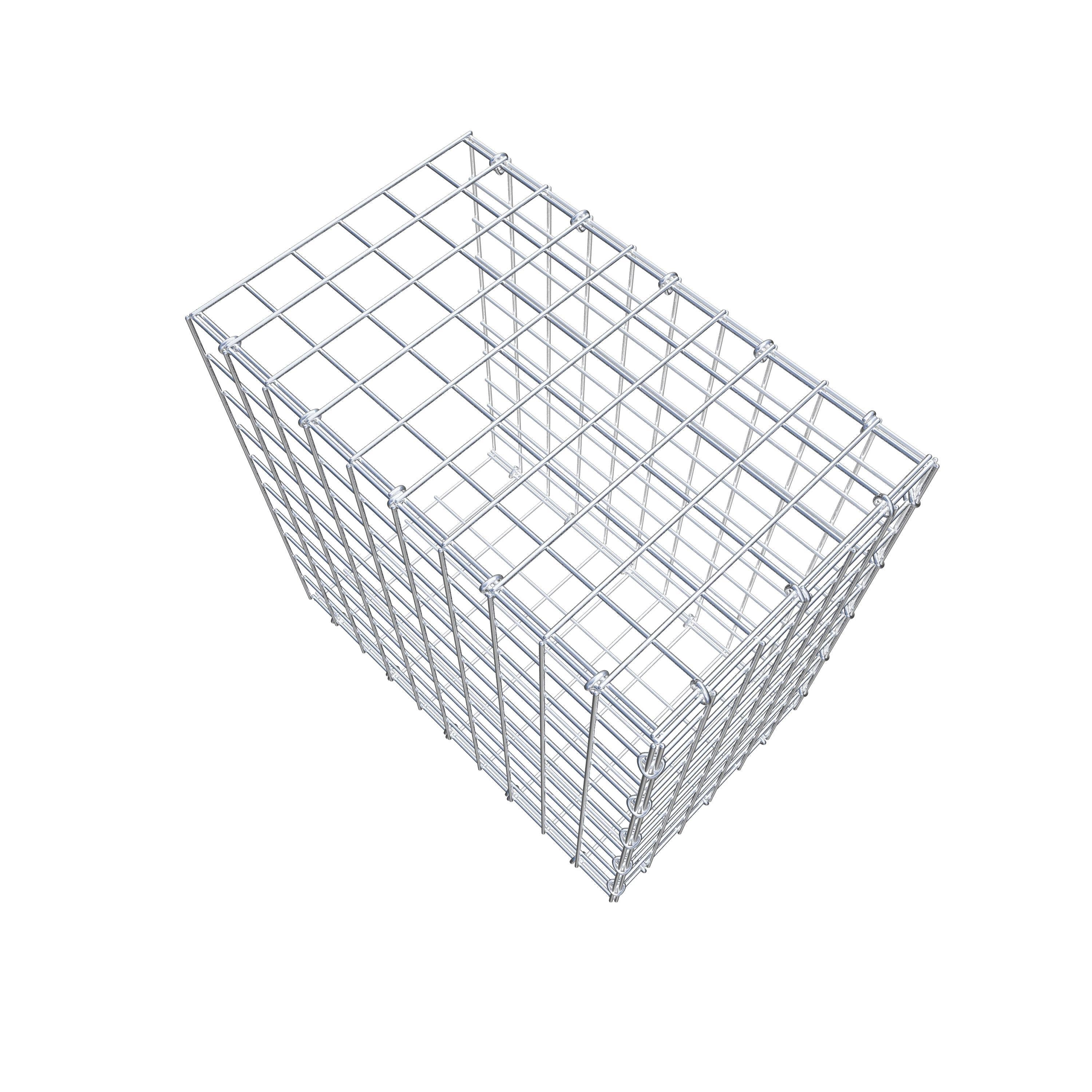 Monterad gabion typ 2 50 cm x 50 cm x 30 cm (L x H x D), maskstorlek 5 cm x 5 cm, C-ring