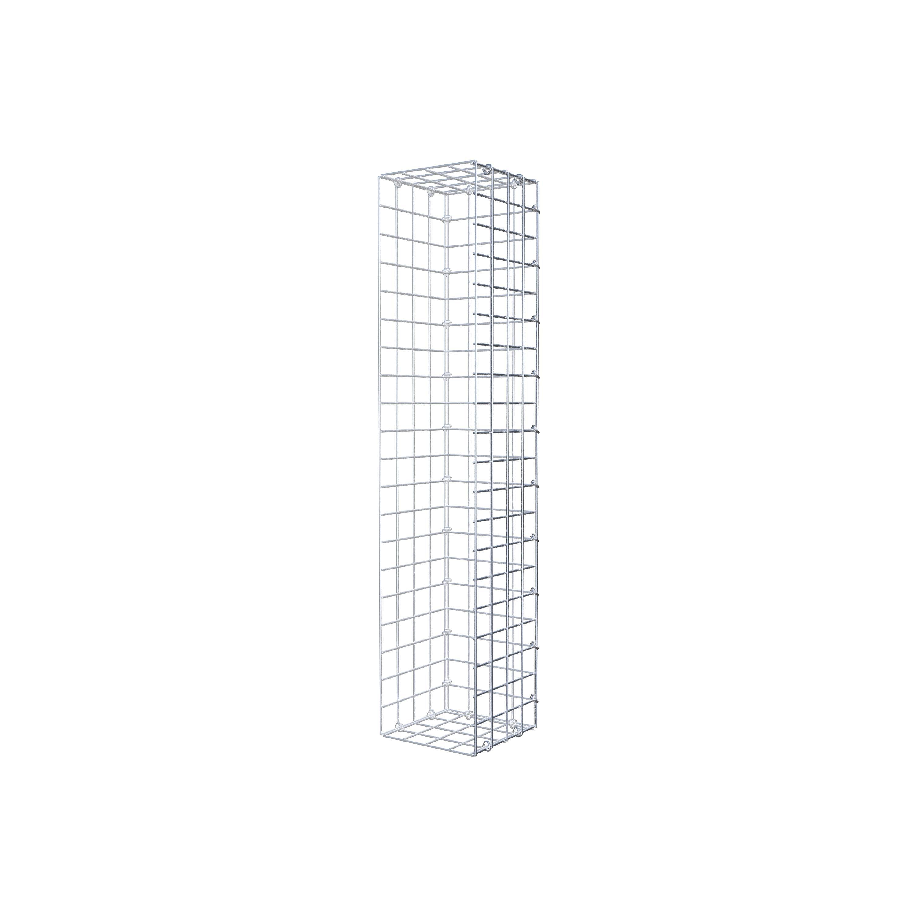 Monterad gabion typ 2 100 cm x 20 cm x 20 cm (L x H x D), maskstorlek 5 cm x 5 cm, C-ring