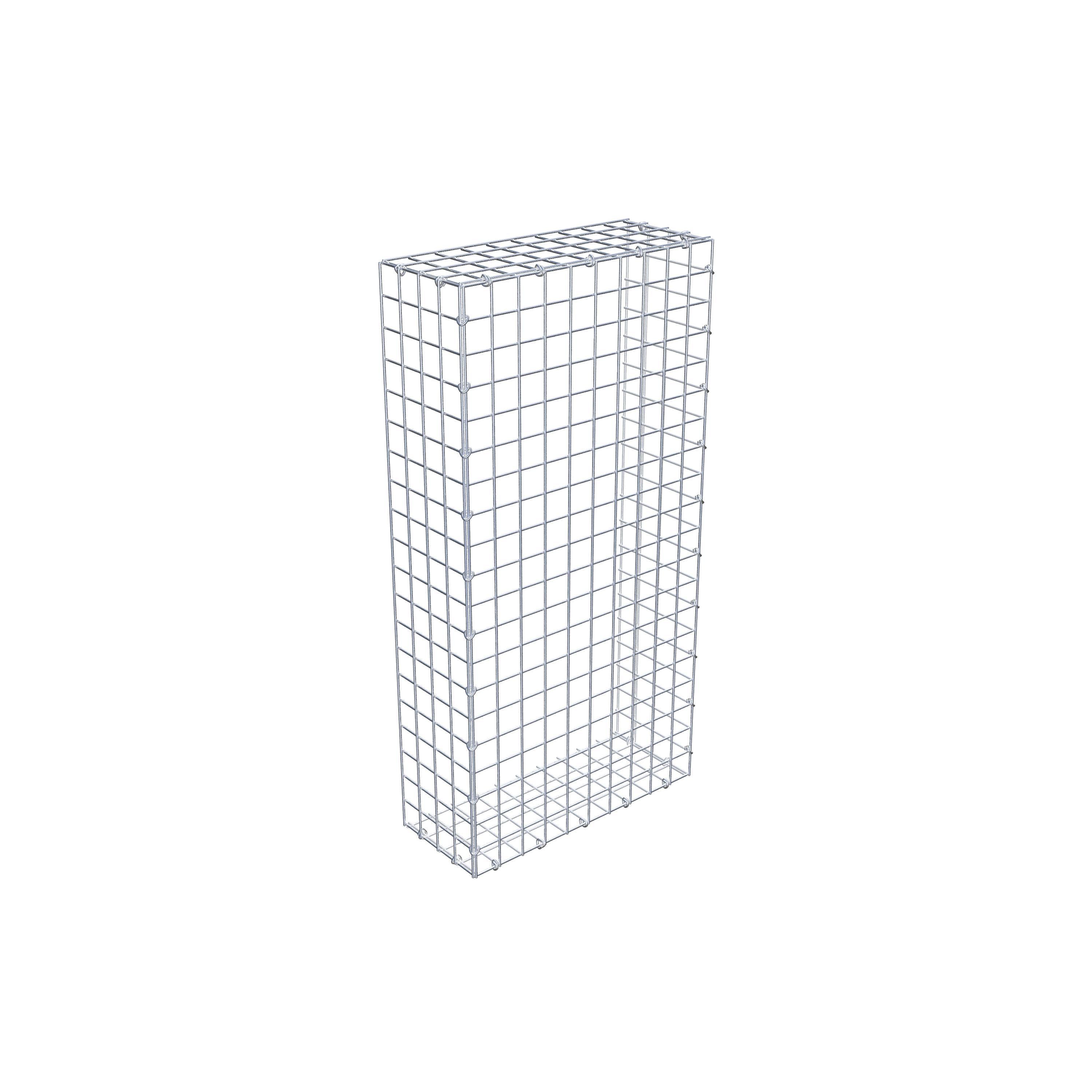 Monterad gabion typ 2 100 cm x 20 cm x 50 cm (L x H x D), maskstorlek 5 cm x 5 cm, C-ring