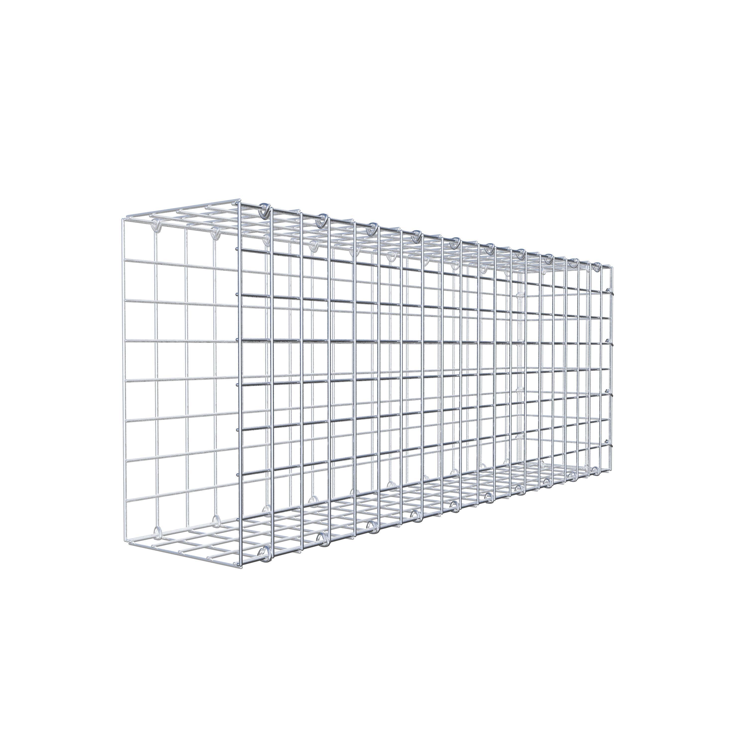 Monterad gabion typ 2 100 cm x 40 cm x 20 cm (L x H x D), maskstorlek 5 cm x 5 cm, C-ring