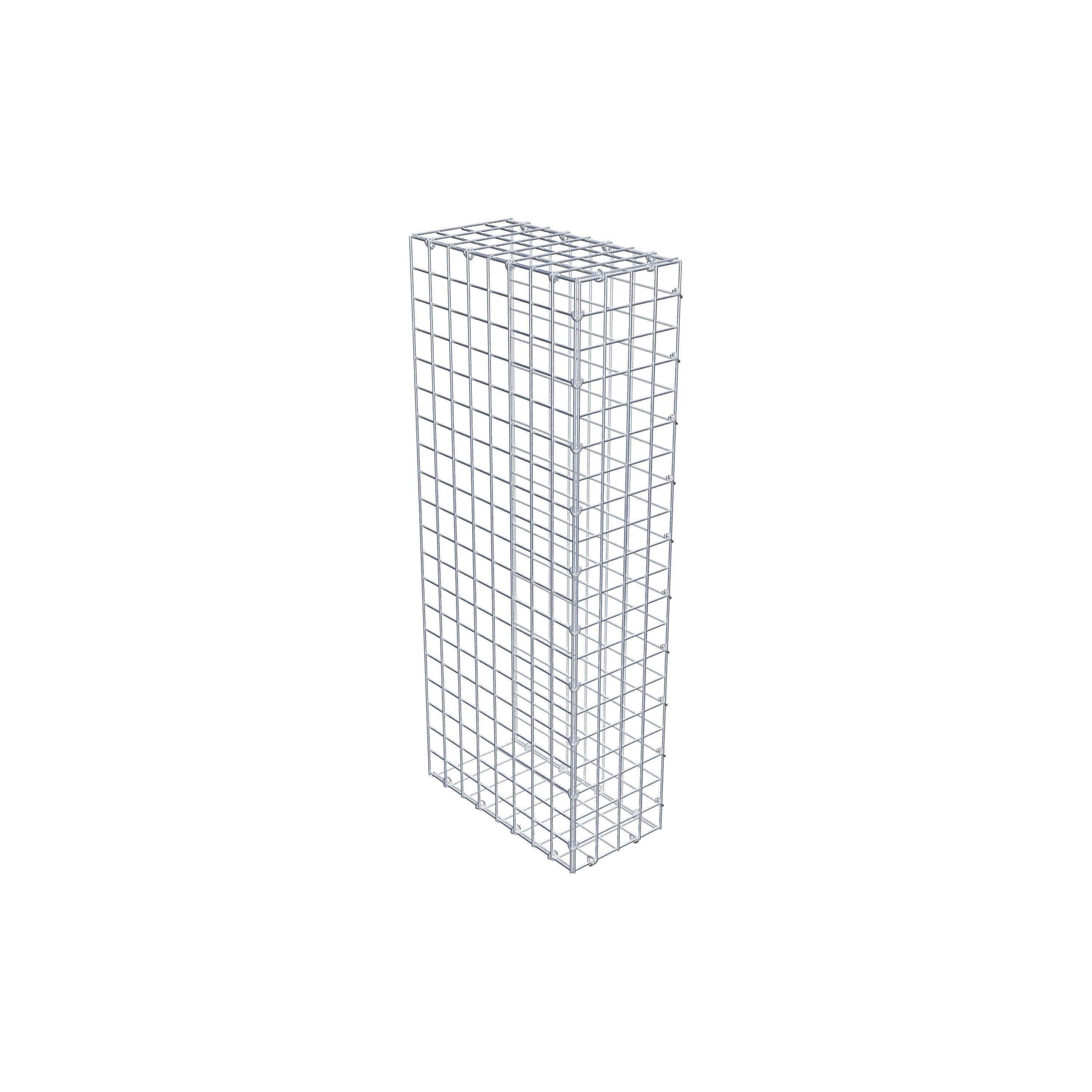 Monterad gabion typ 2 100 cm x 40 cm x 20 cm (L x H x D), maskstorlek 5 cm x 5 cm, C-ring