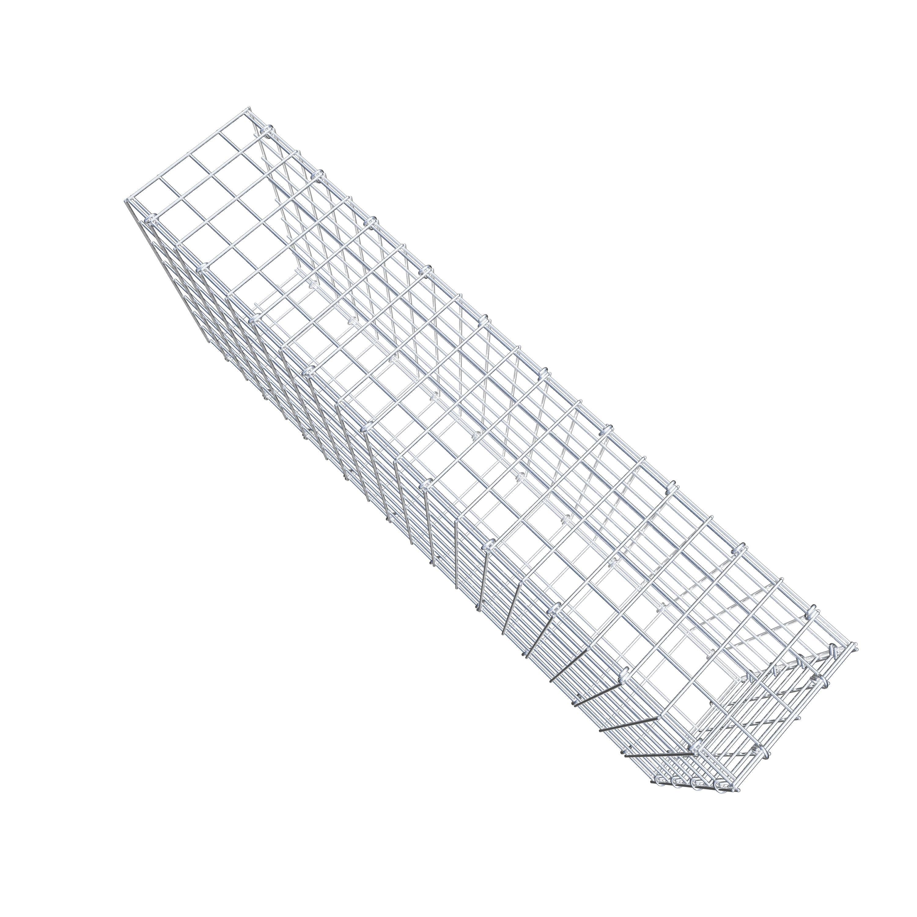 Monterad gabion typ 2 100 cm x 40 cm x 20 cm (L x H x D), maskstorlek 5 cm x 5 cm, C-ring