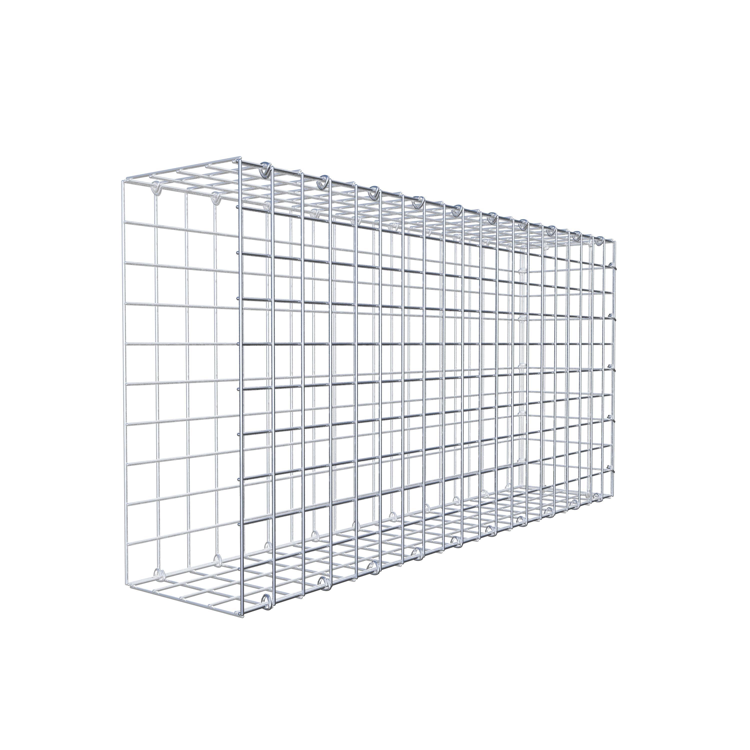 Monterad gabion typ 2 100 cm x 50 cm x 20 cm (L x H x D), maskstorlek 5 cm x 5 cm, C-ring