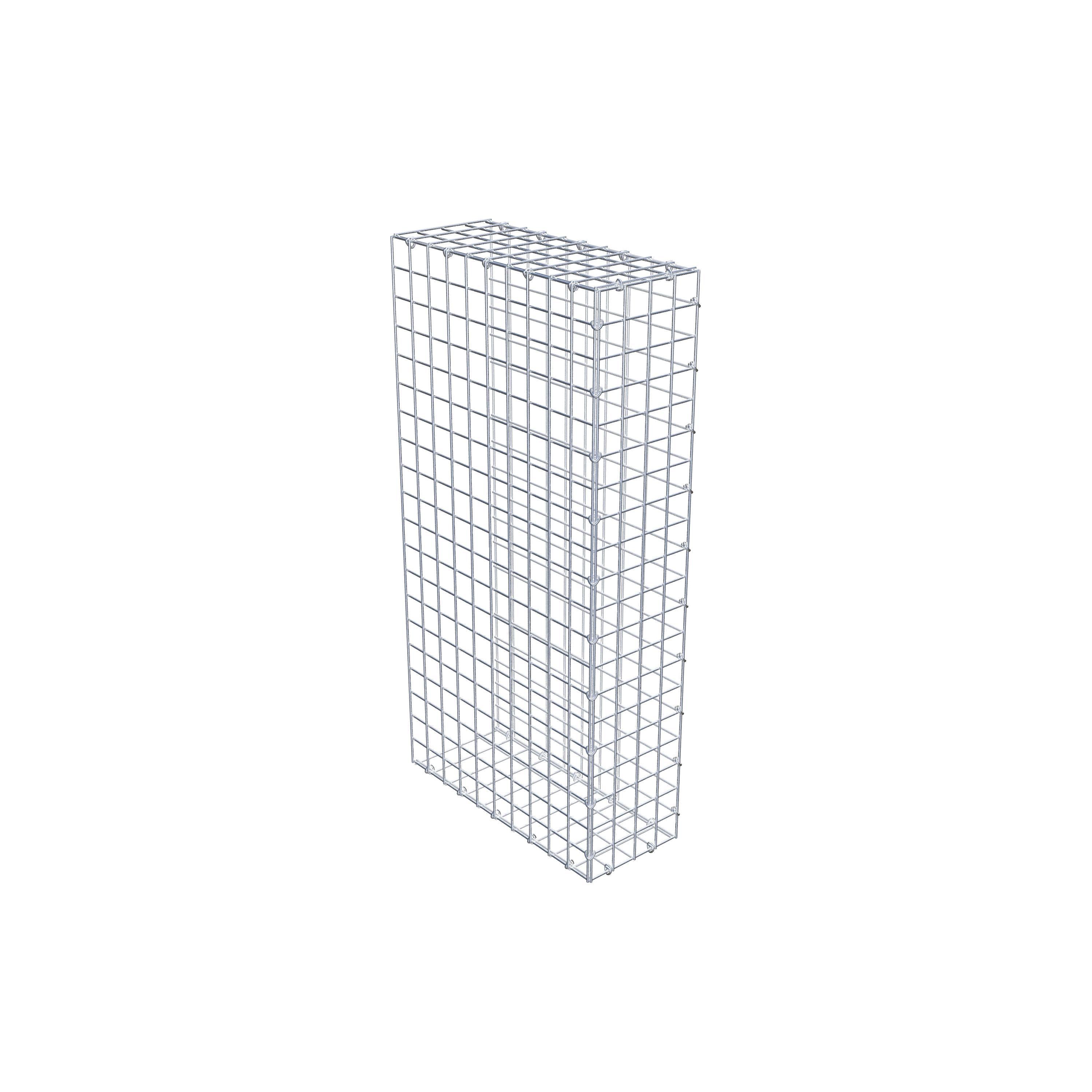 Monterad gabion typ 2 100 cm x 50 cm x 20 cm (L x H x D), maskstorlek 5 cm x 5 cm, C-ring