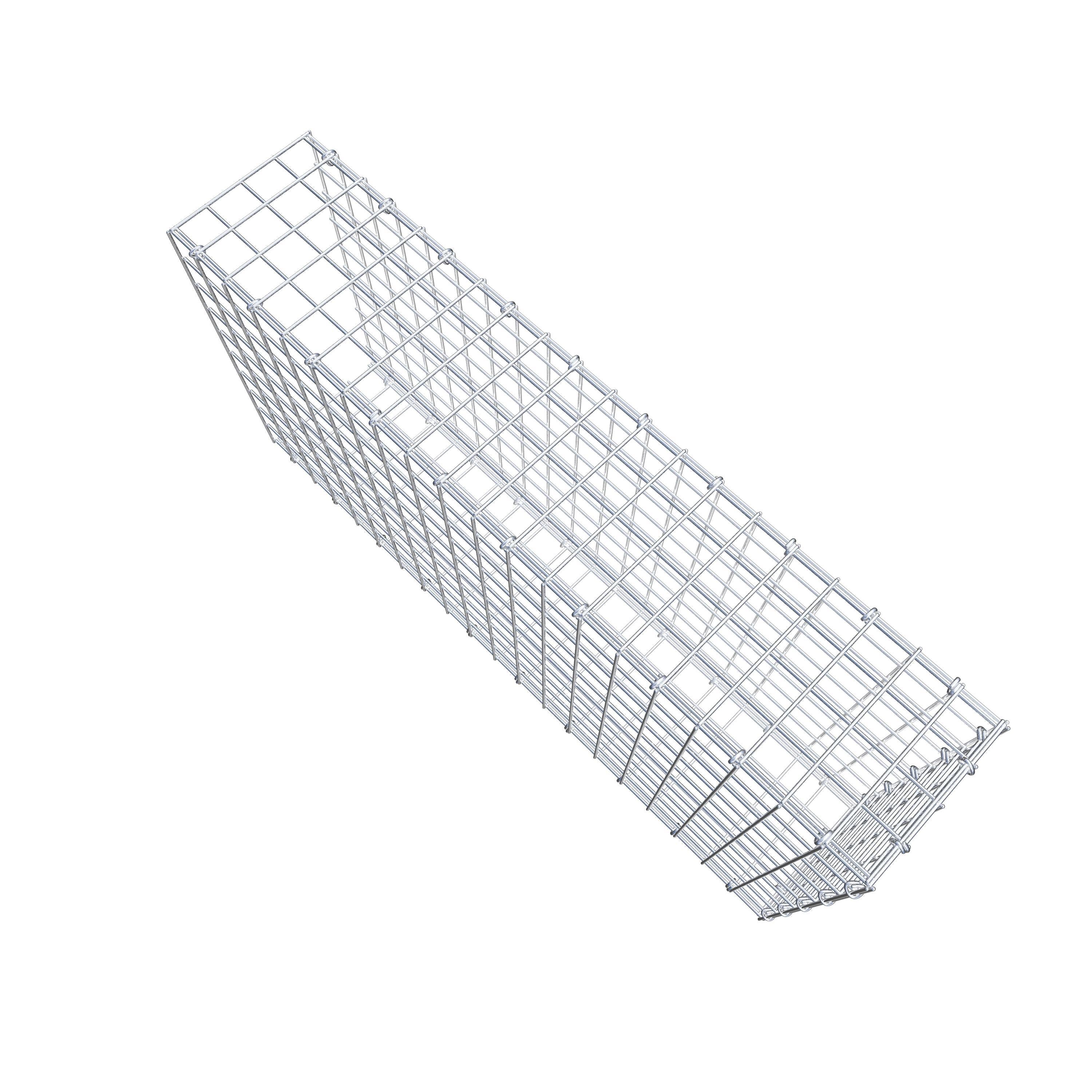 Monterad gabion typ 2 100 cm x 50 cm x 20 cm (L x H x D), maskstorlek 5 cm x 5 cm, C-ring