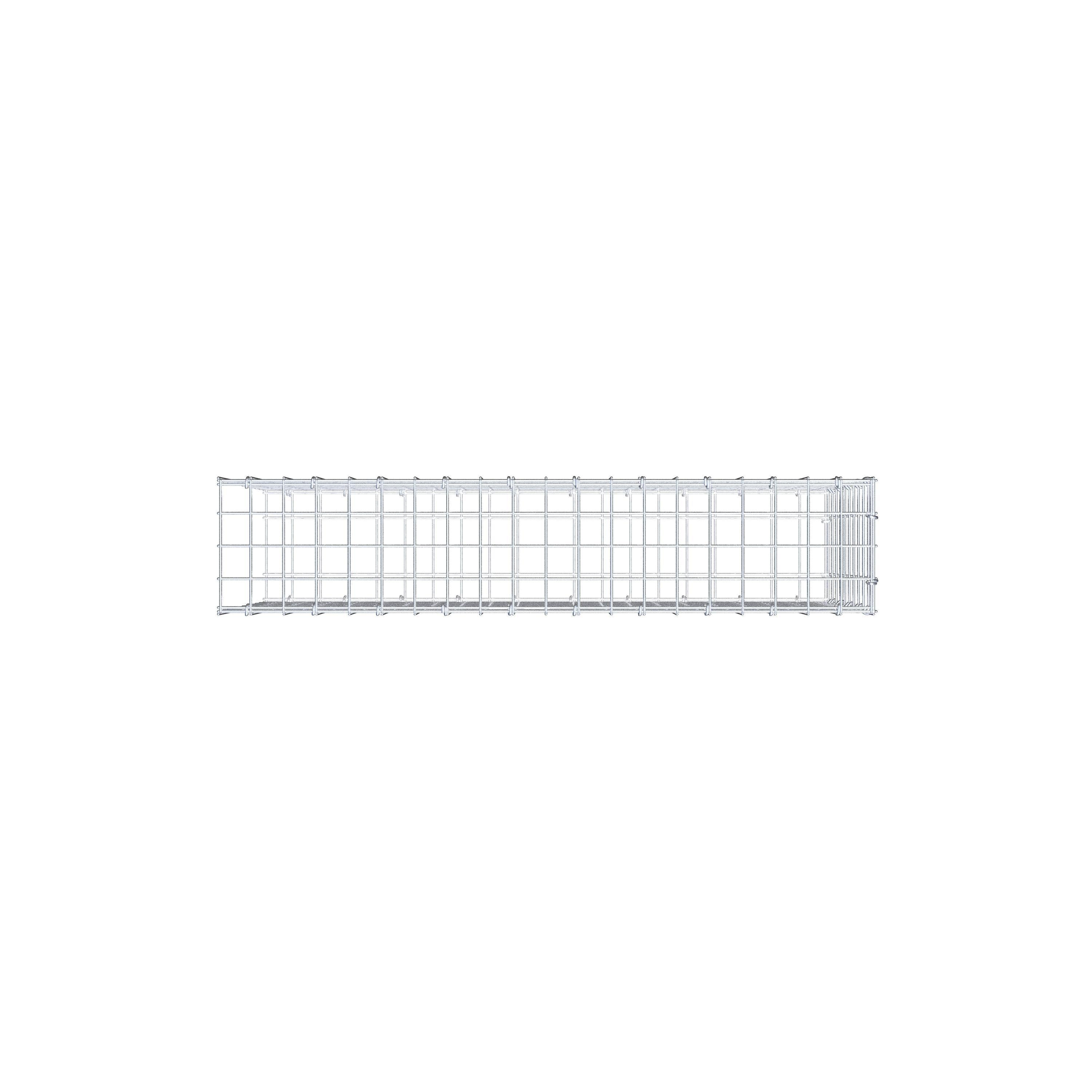 Monterad gabion typ 2 100 cm x 50 cm x 20 cm (L x H x D), maskstorlek 5 cm x 5 cm, C-ring