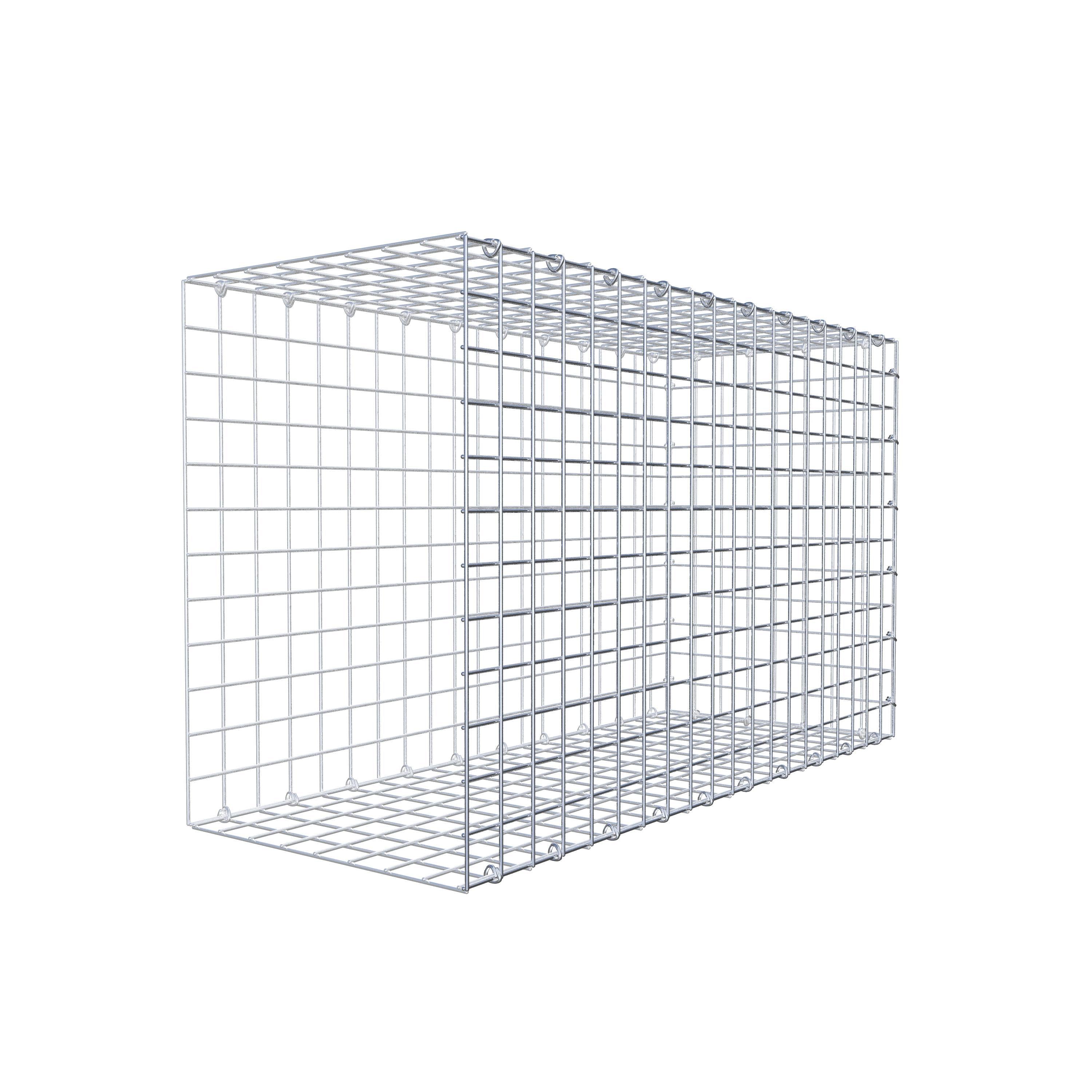 Monterad gabion typ 2 100 cm x 60 cm x 40 cm (L x H x D), maskstorlek 5 cm x 5 cm, C-ring